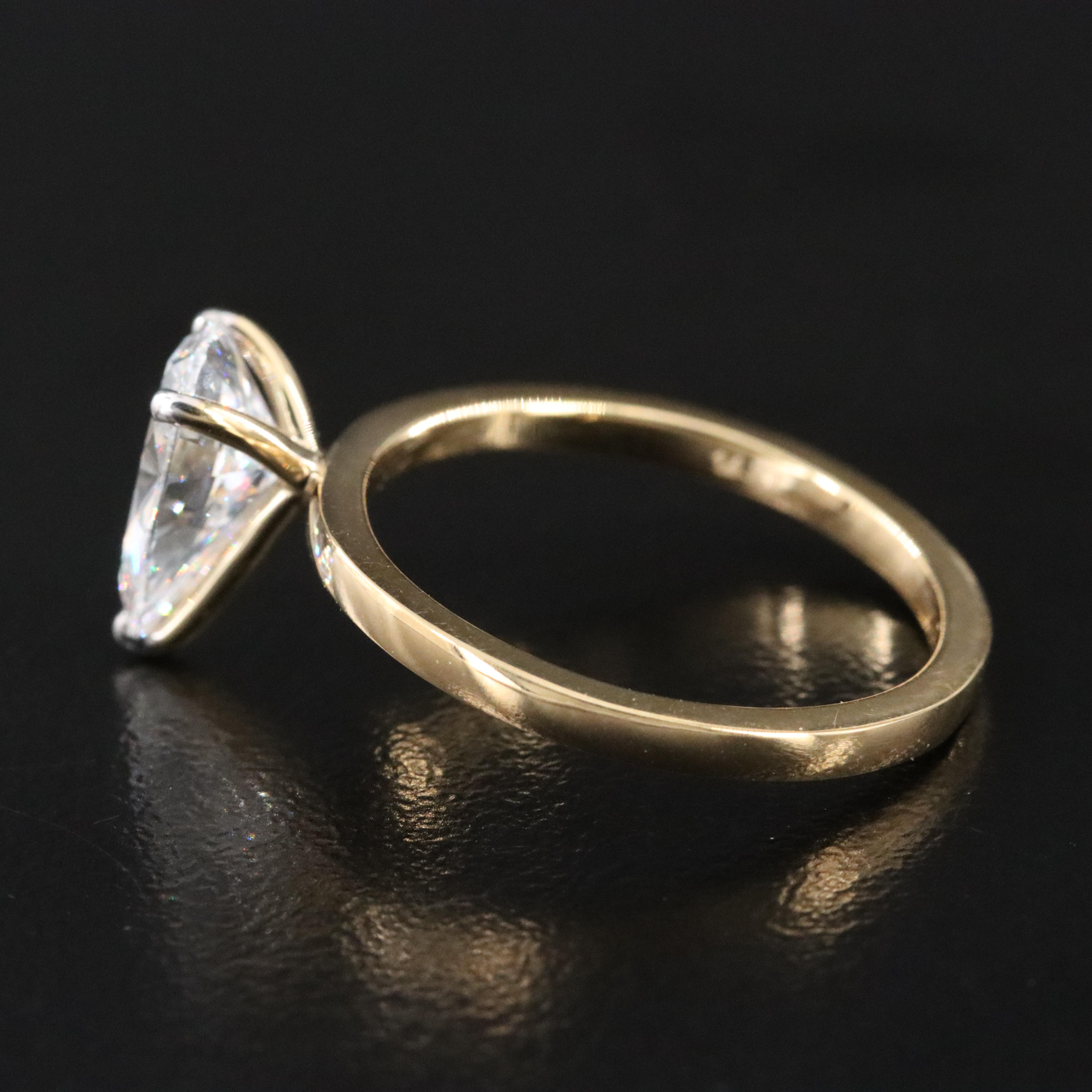 14K 1.45 CT Lab Grown Diamond Solitaire Ring with IGI Report