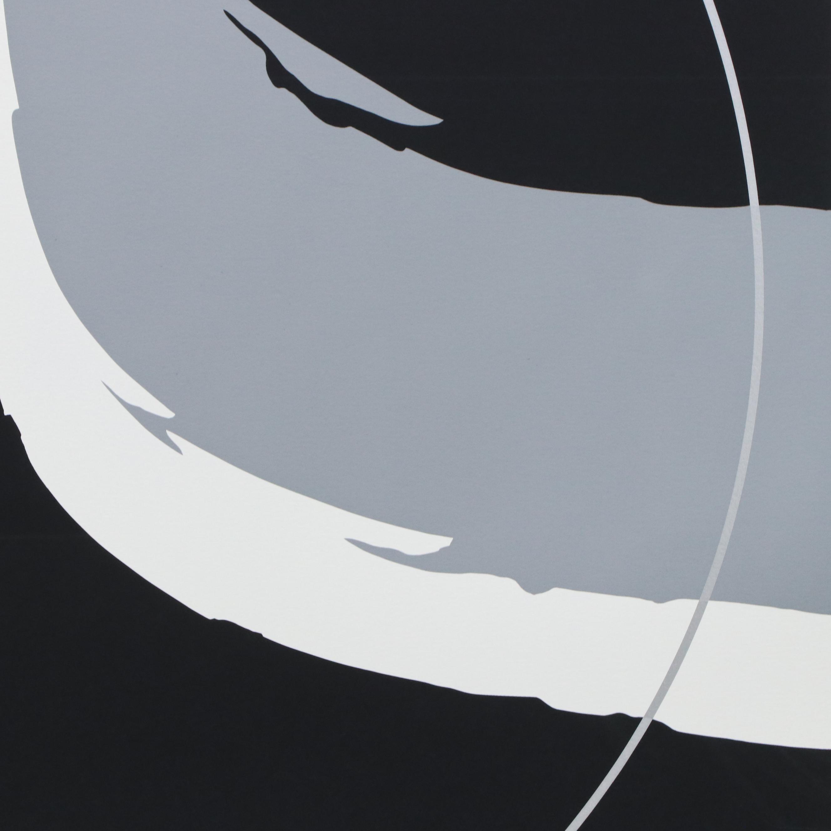 Thomas Whelan Benton Abstract Serigraph "Earthline Red," 1981