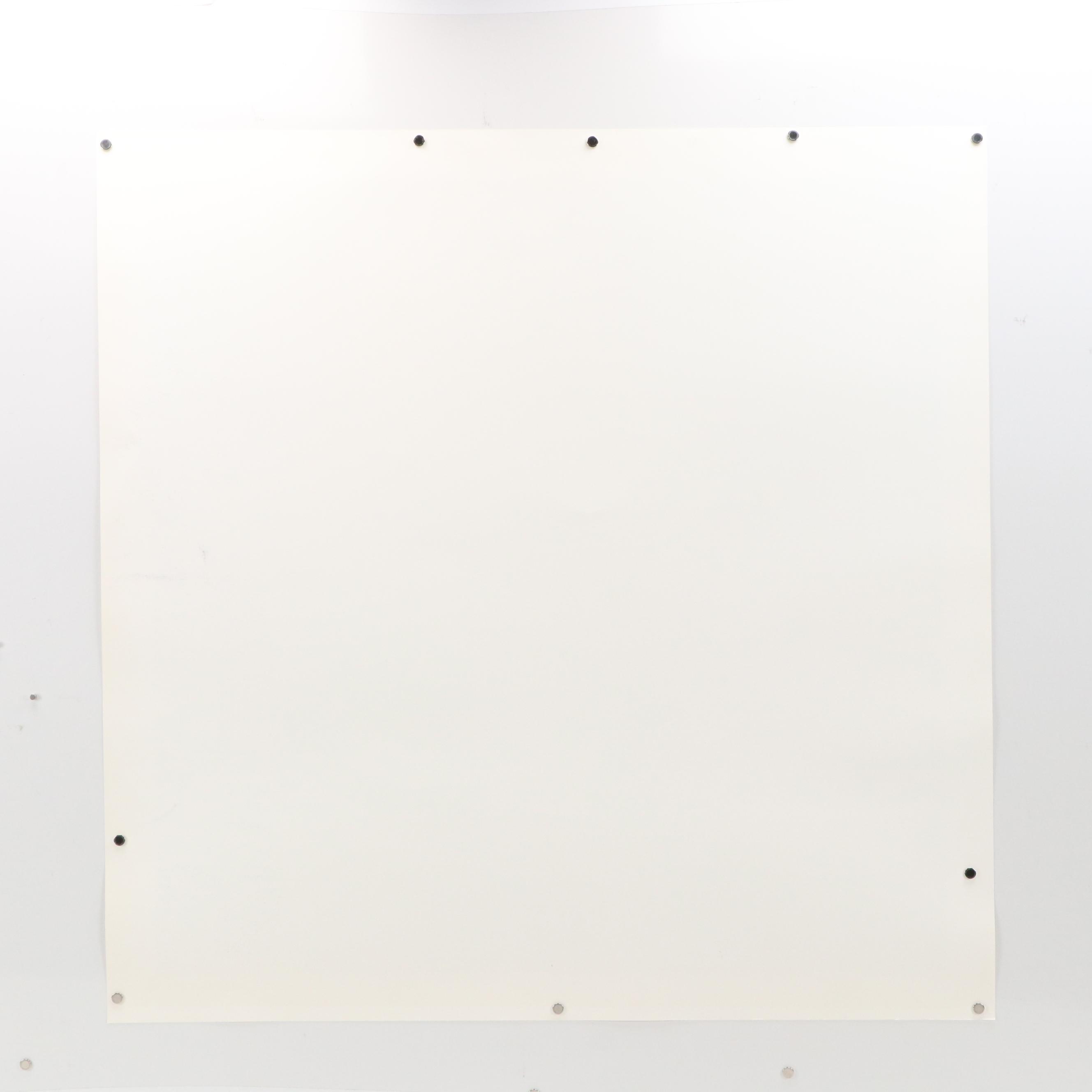 Thomas Whelan Benton Abstract Serigraph "Earthline Red," 1981