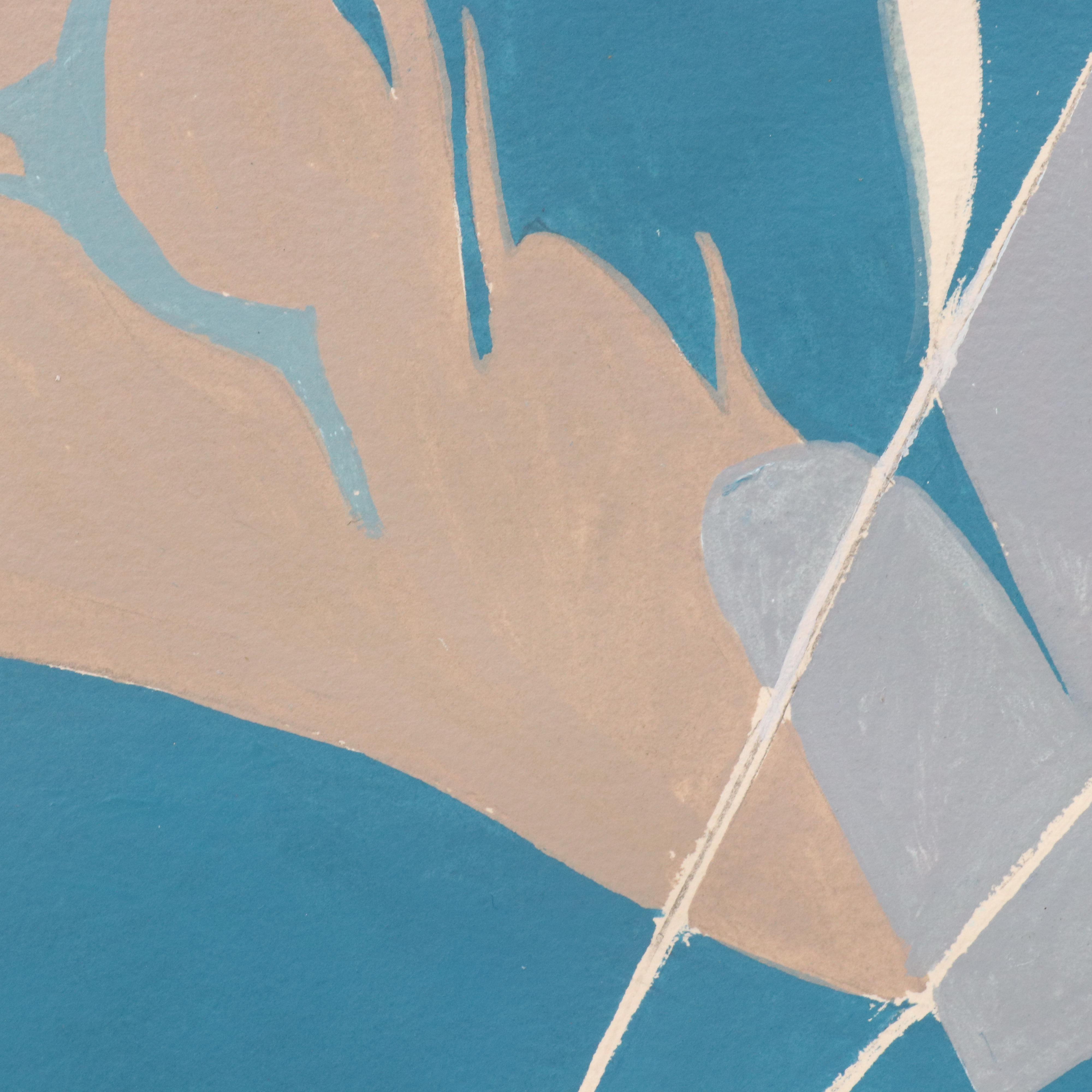 Rodney Gladwell Acrylic Painting "Water Skiing - Florida," 1967