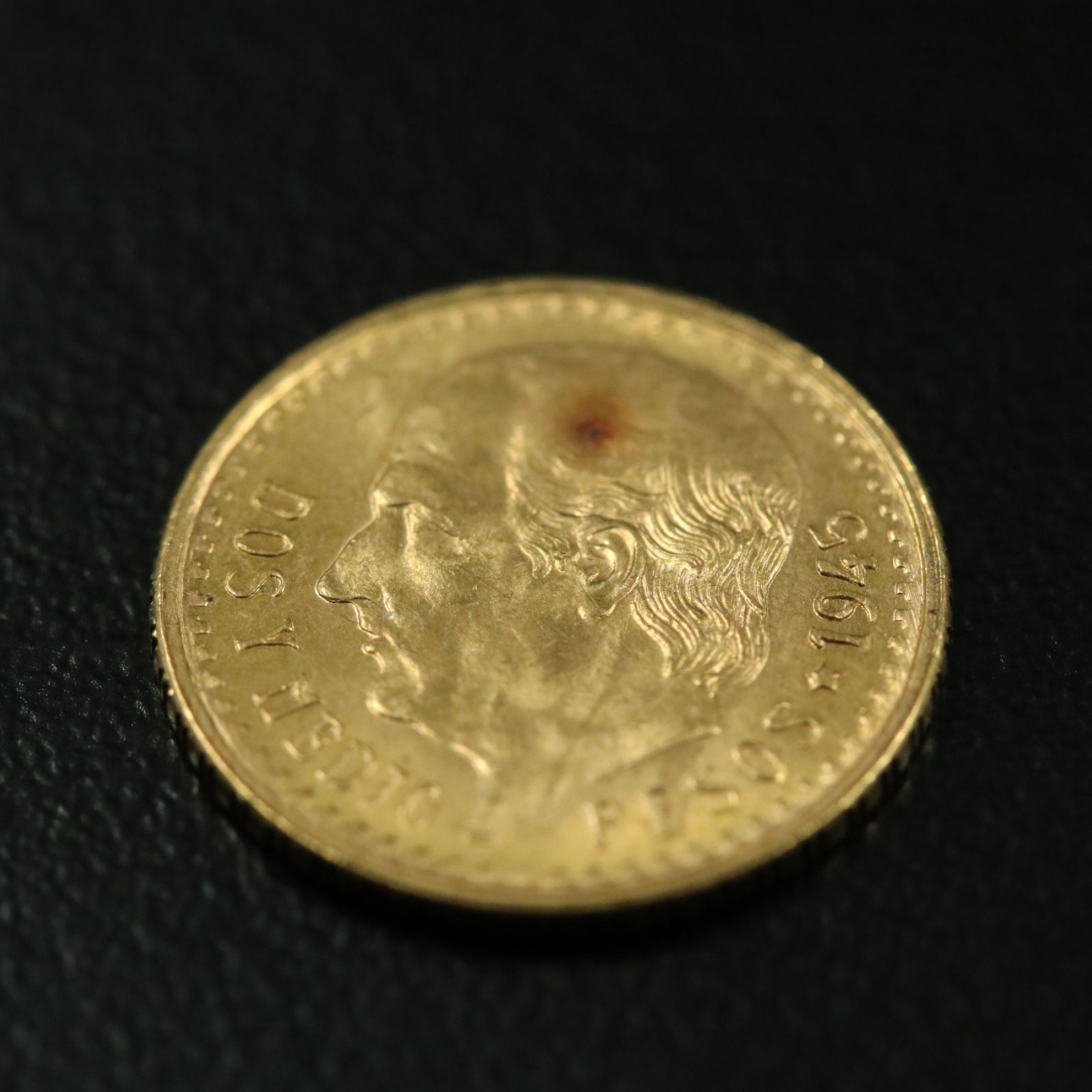 1945 Mexican Dos Y Medio (2 1/2) Pesos Gold Coin