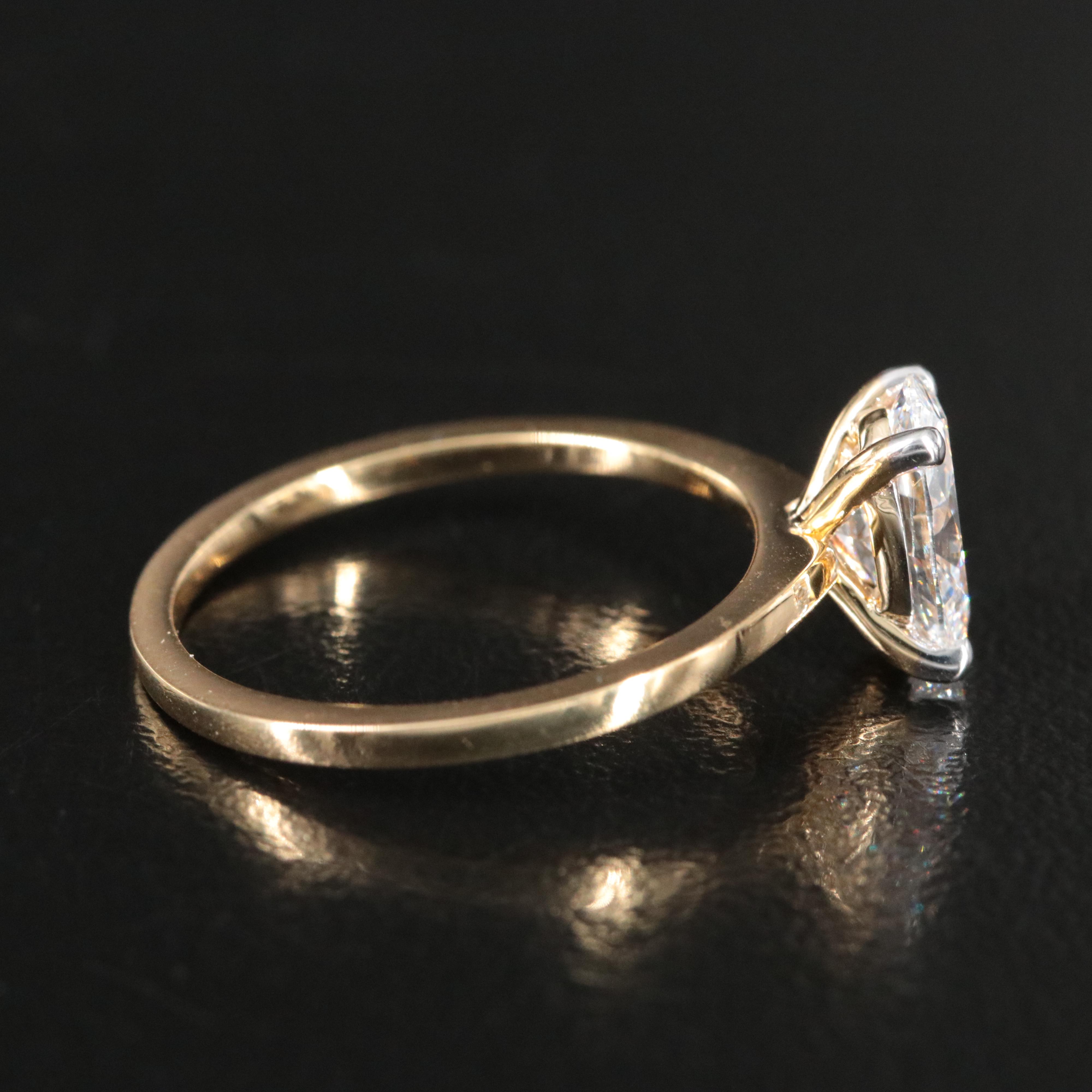 14K 1.12 CT Lab Grown Diamond Solitaire Ring with IGI Report