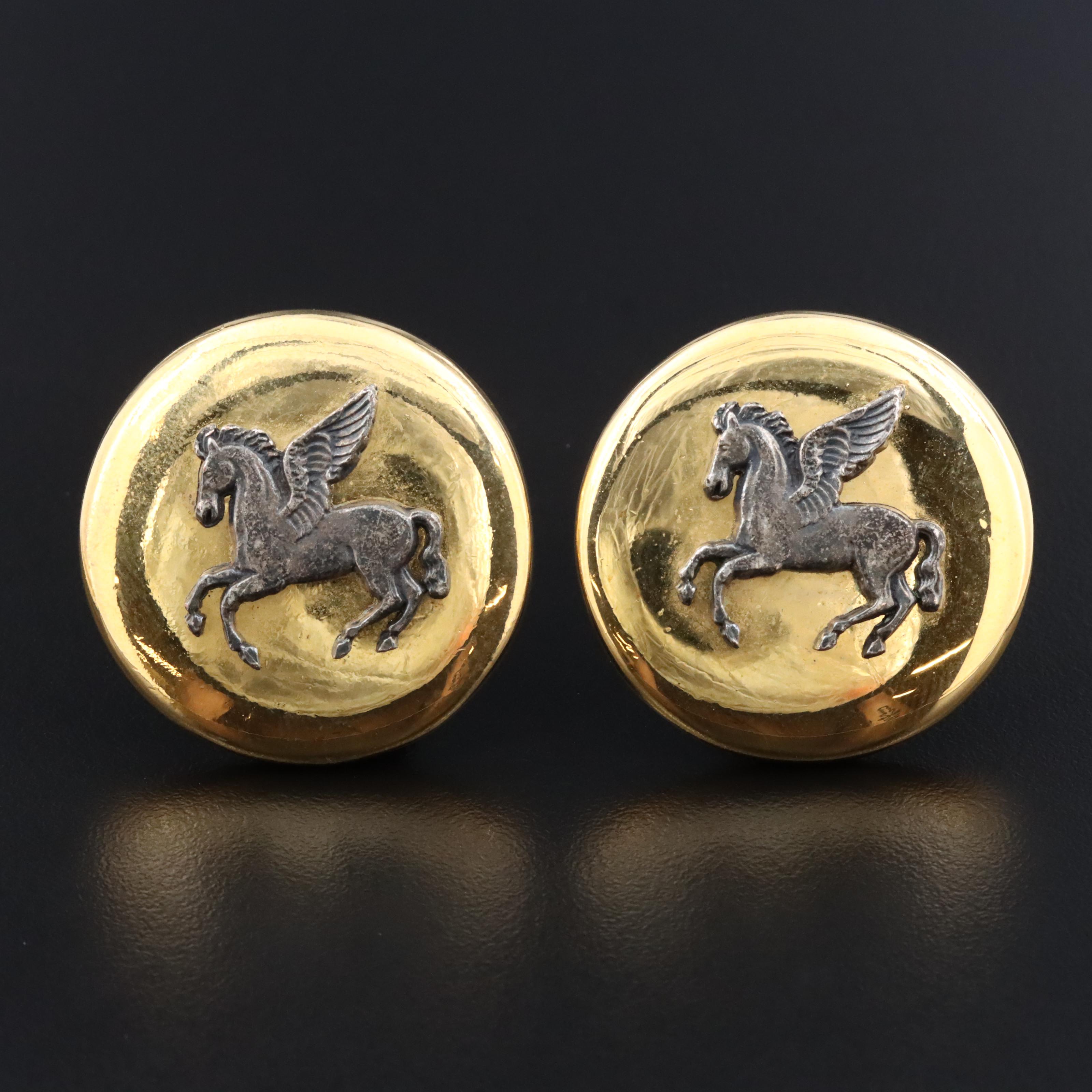 Hermès Pegasus Clip Earrings