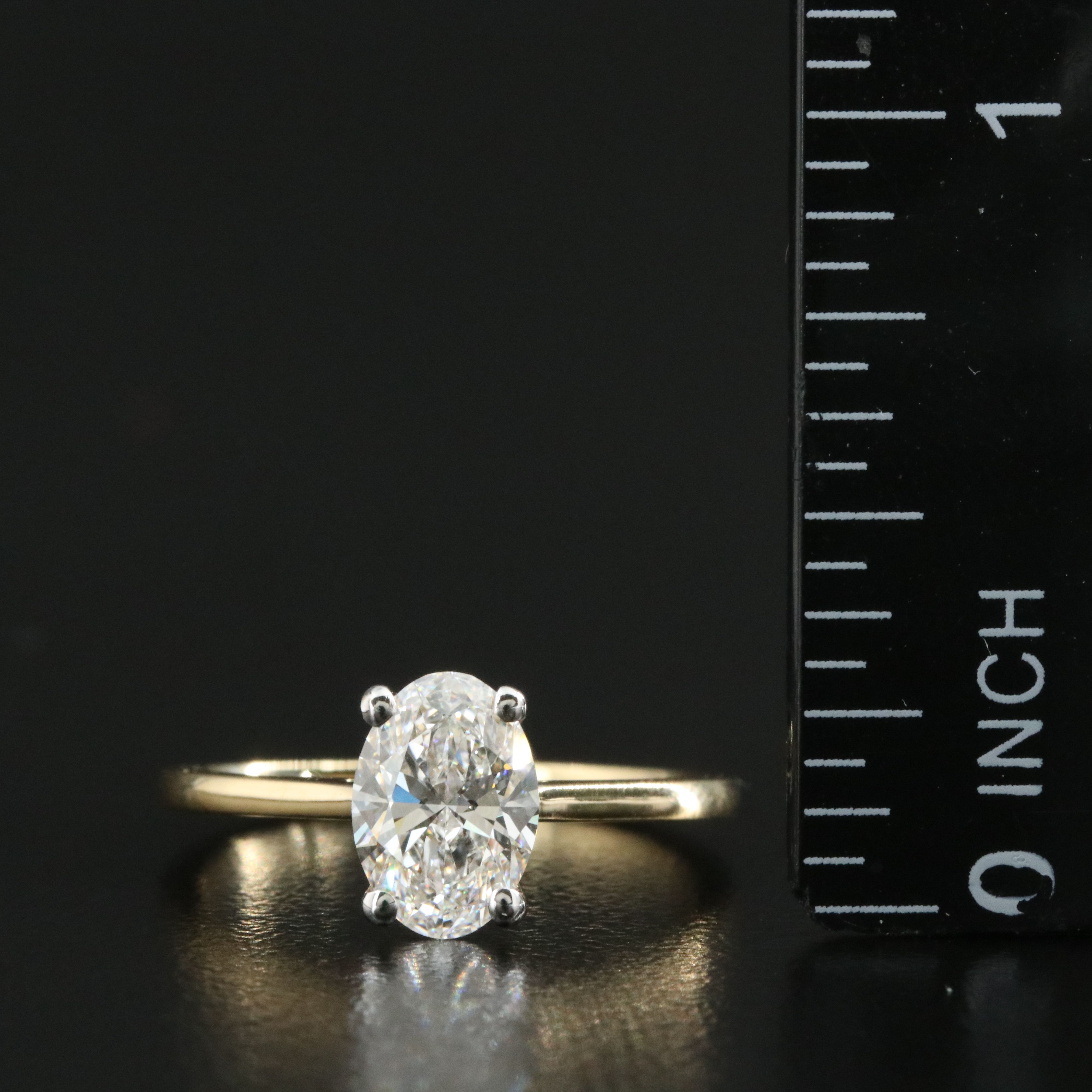 14K 1.16 CT Lab Grown Diamond Solitaire Ring with IGI Report