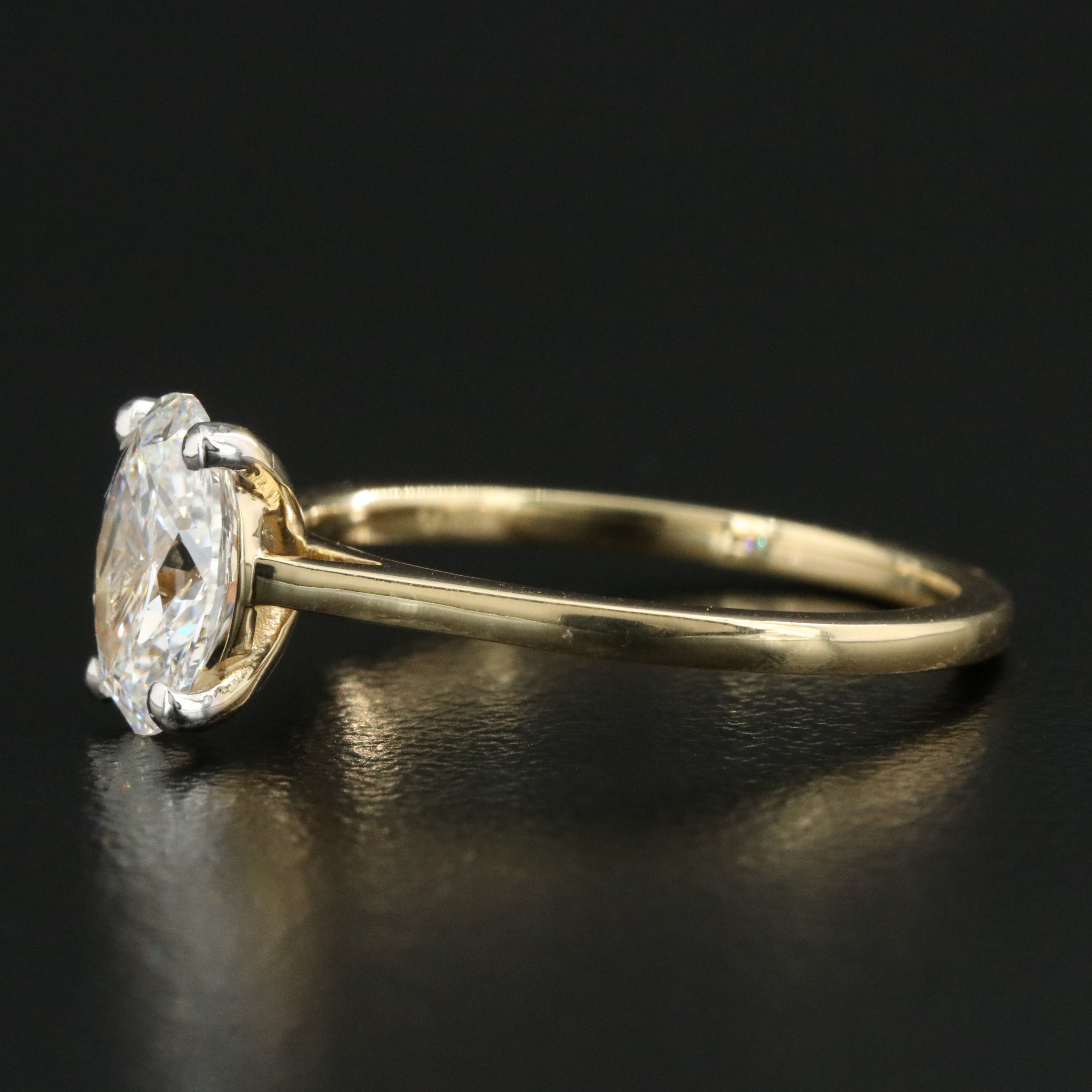 14K 1.16 CT Lab Grown Diamond Solitaire Ring with IGI Report