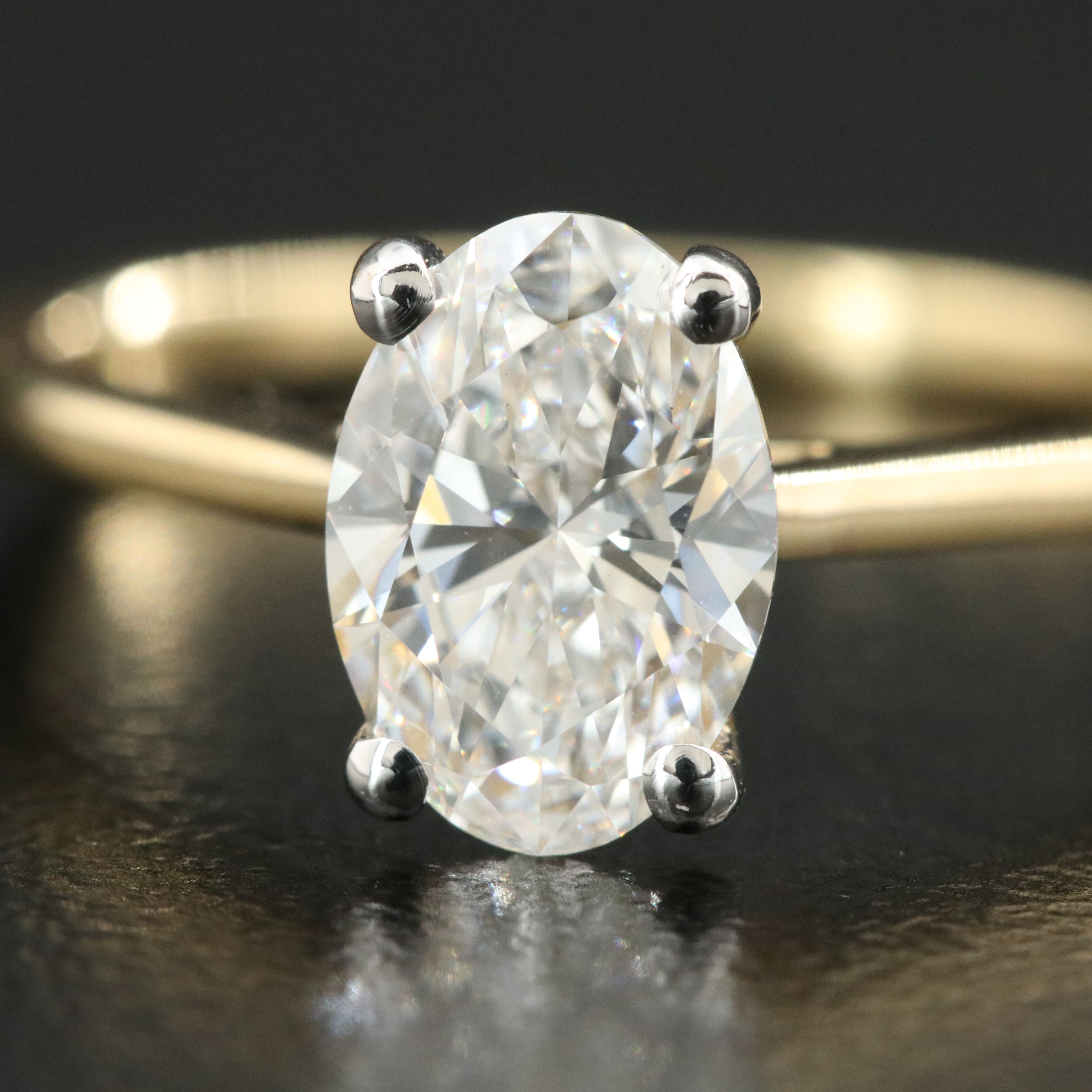 14K 1.16 CT Lab Grown Diamond Solitaire Ring with IGI Report