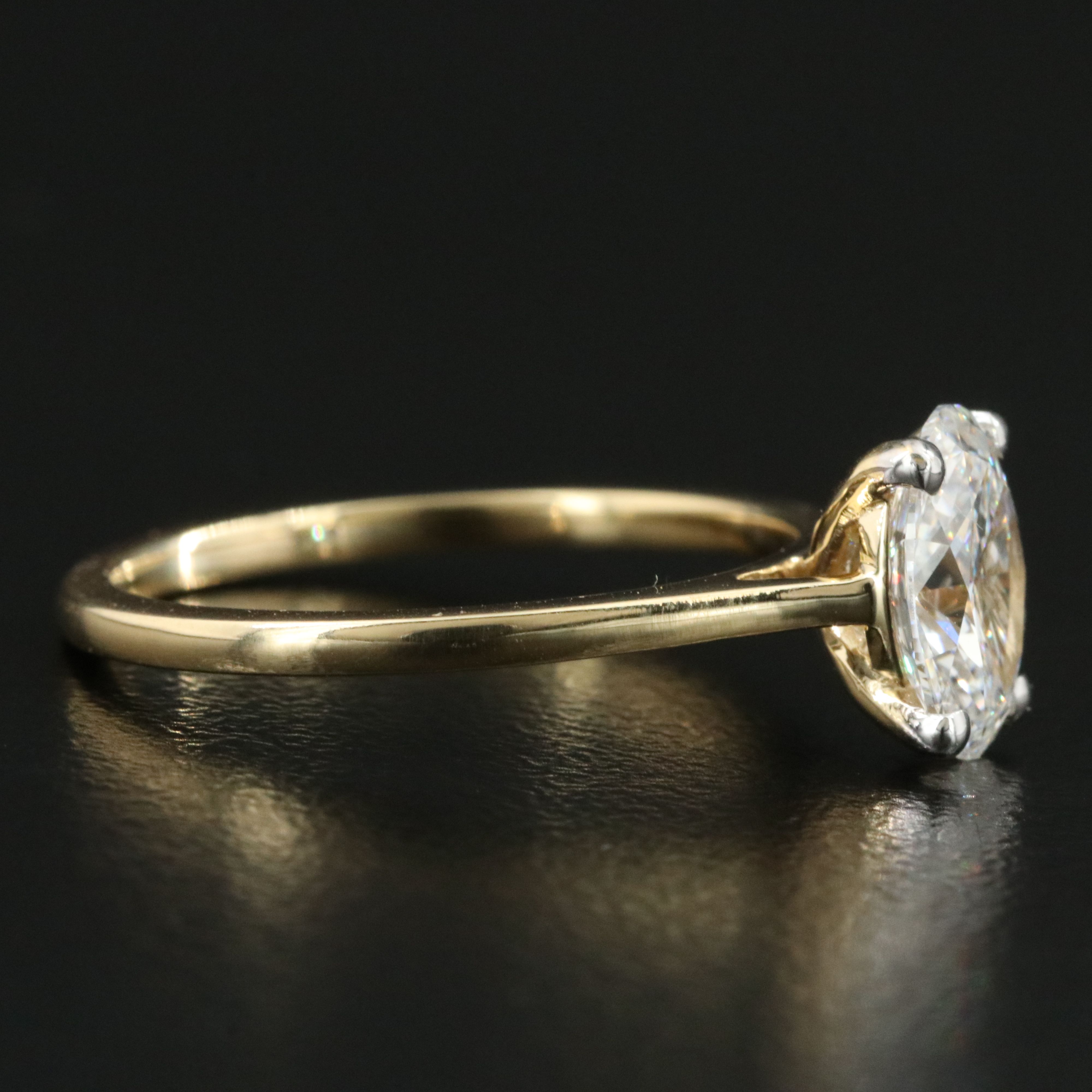 14K 1.16 CT Lab Grown Diamond Solitaire Ring with IGI Report