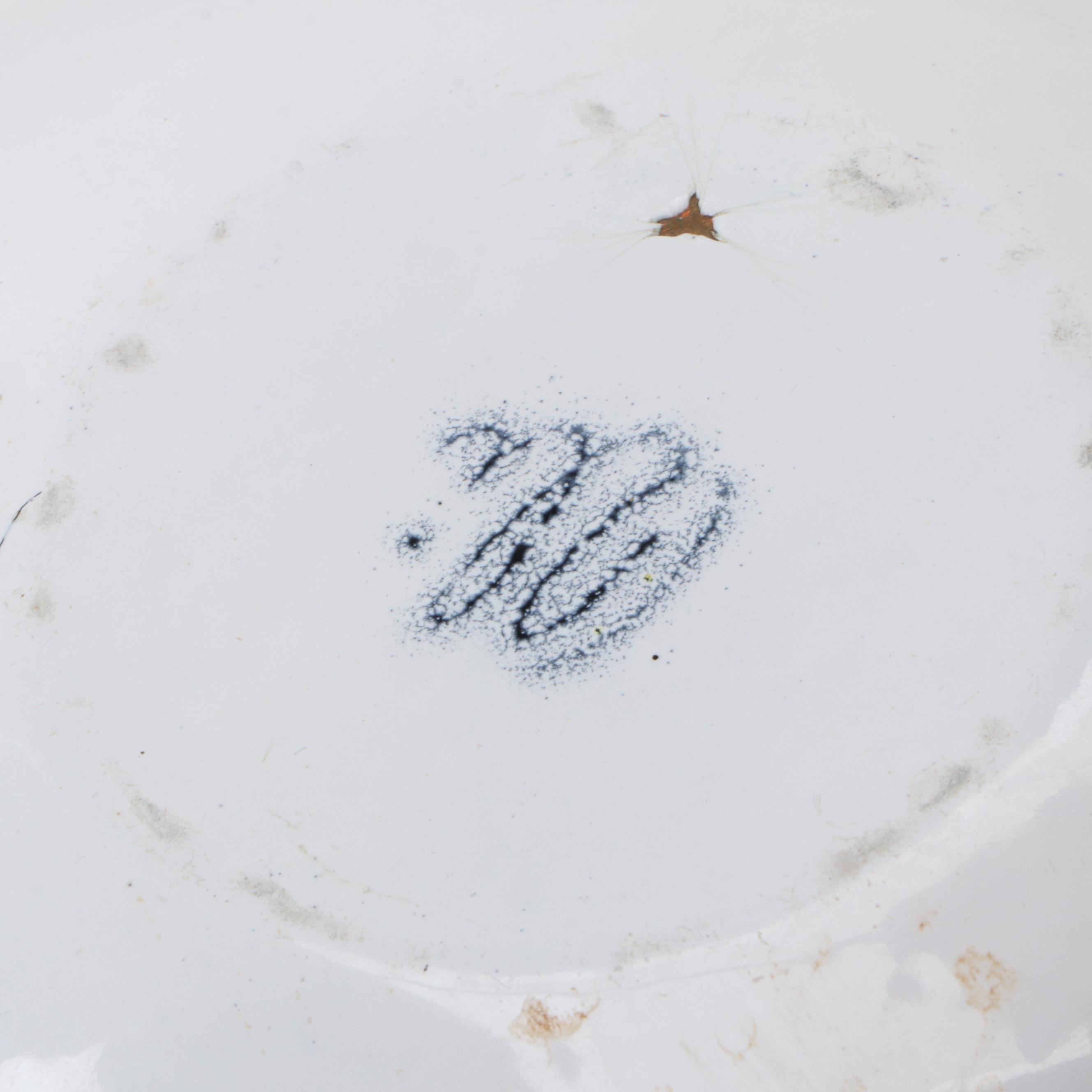 Mid Century Modern Decorative Enamel Plates with Heintz Sterling Overlay Vase