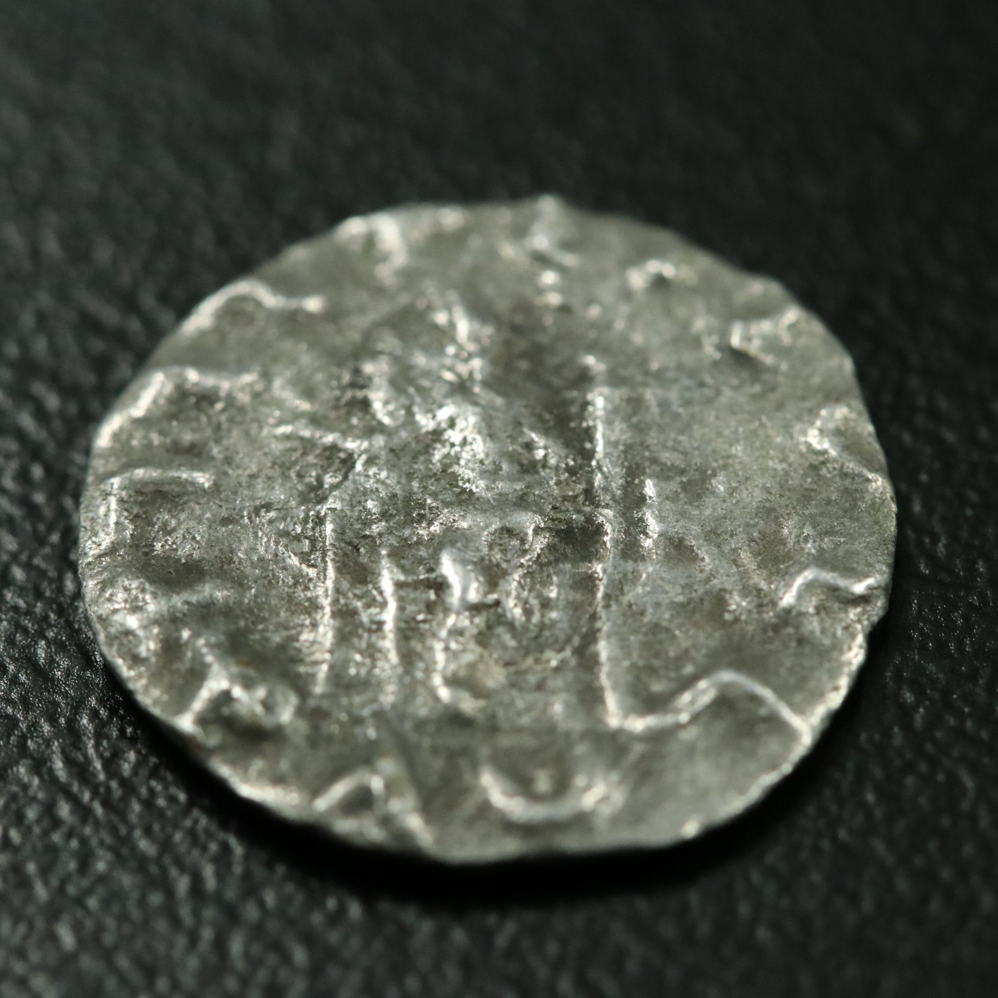 Ancient Baktrian Kingdom AR Drachm Coin of Hermaeus Soter, ca. 55 B.C.