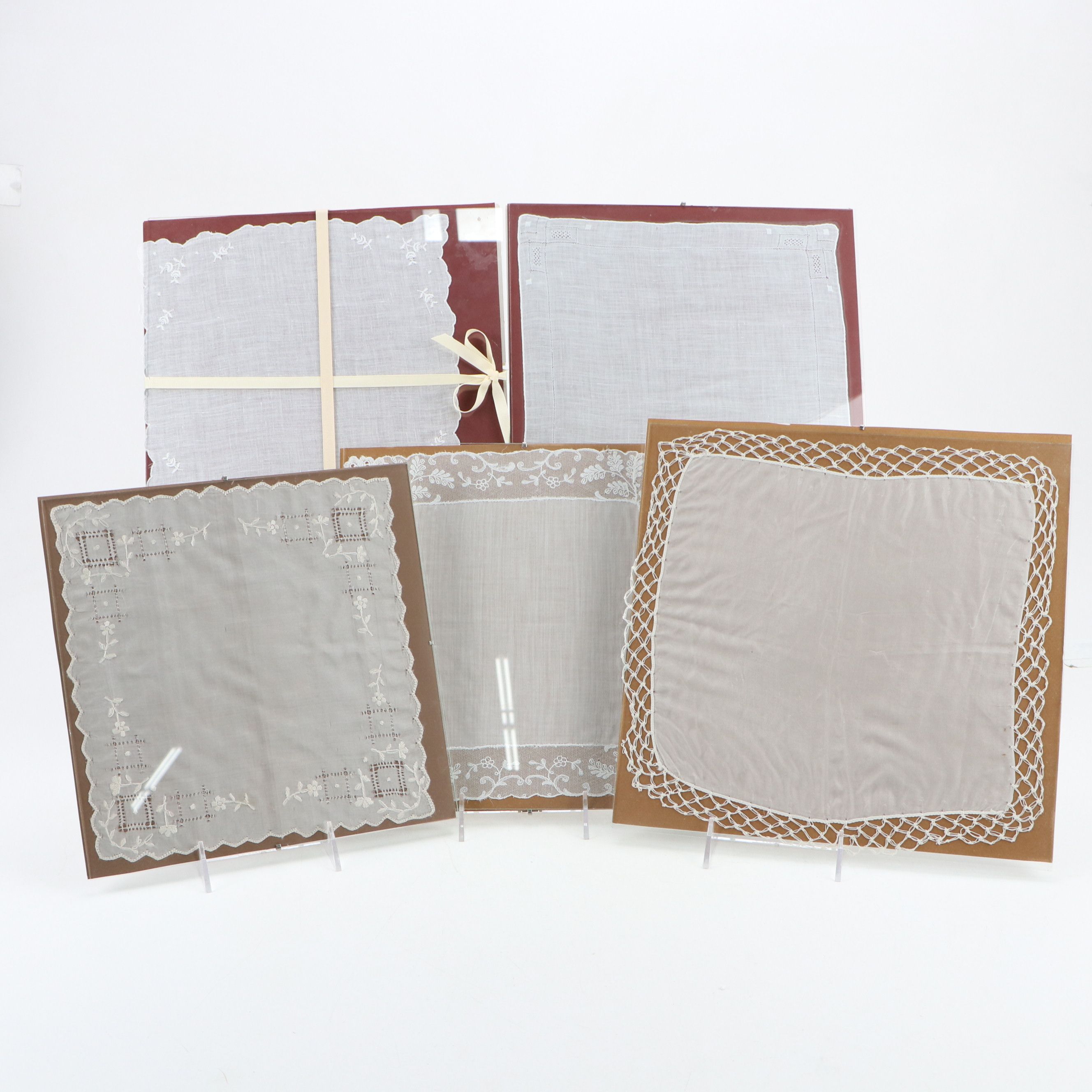 Hanging Embroidered and Lace Table Linens