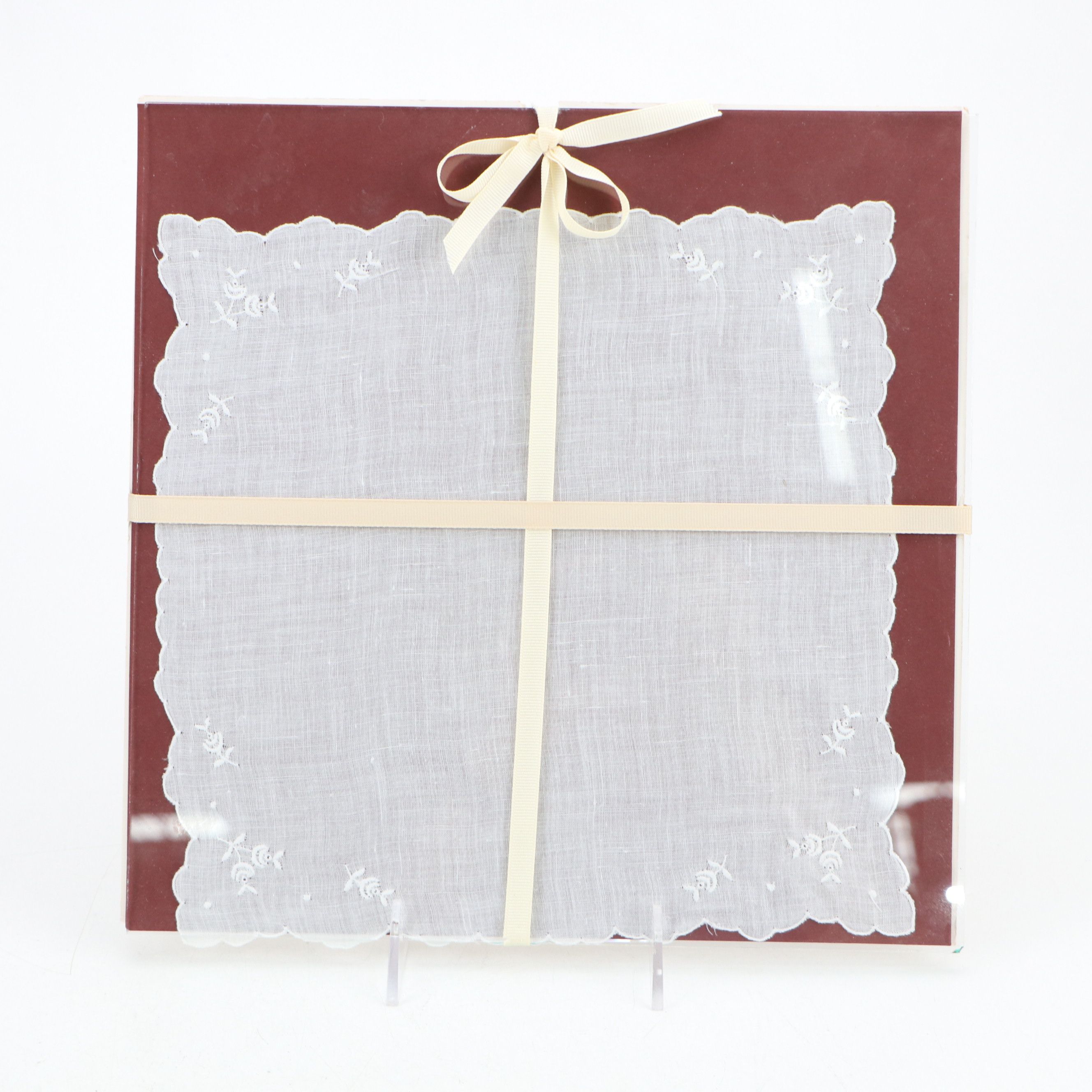 Hanging Embroidered and Lace Table Linens