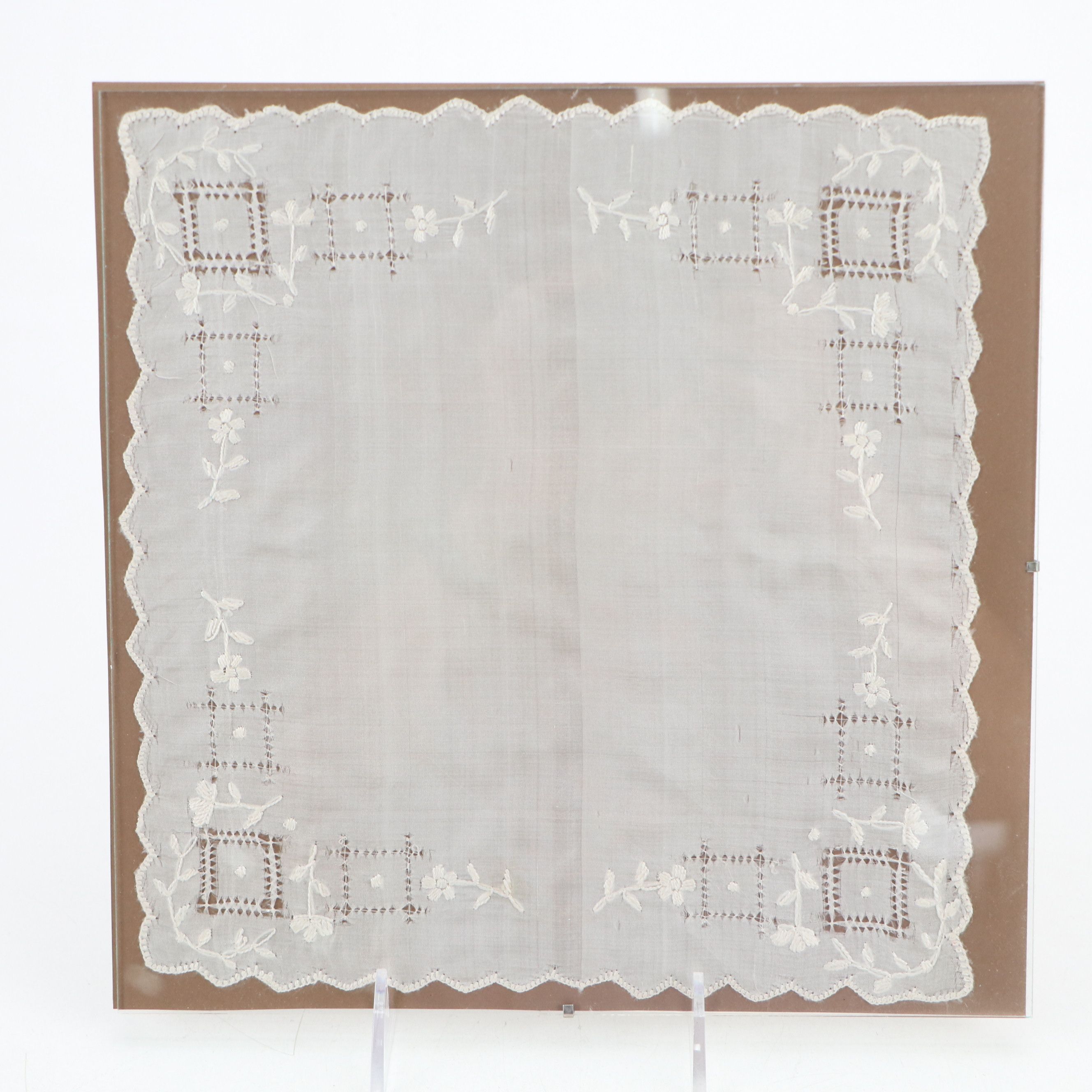 Hanging Embroidered and Lace Table Linens