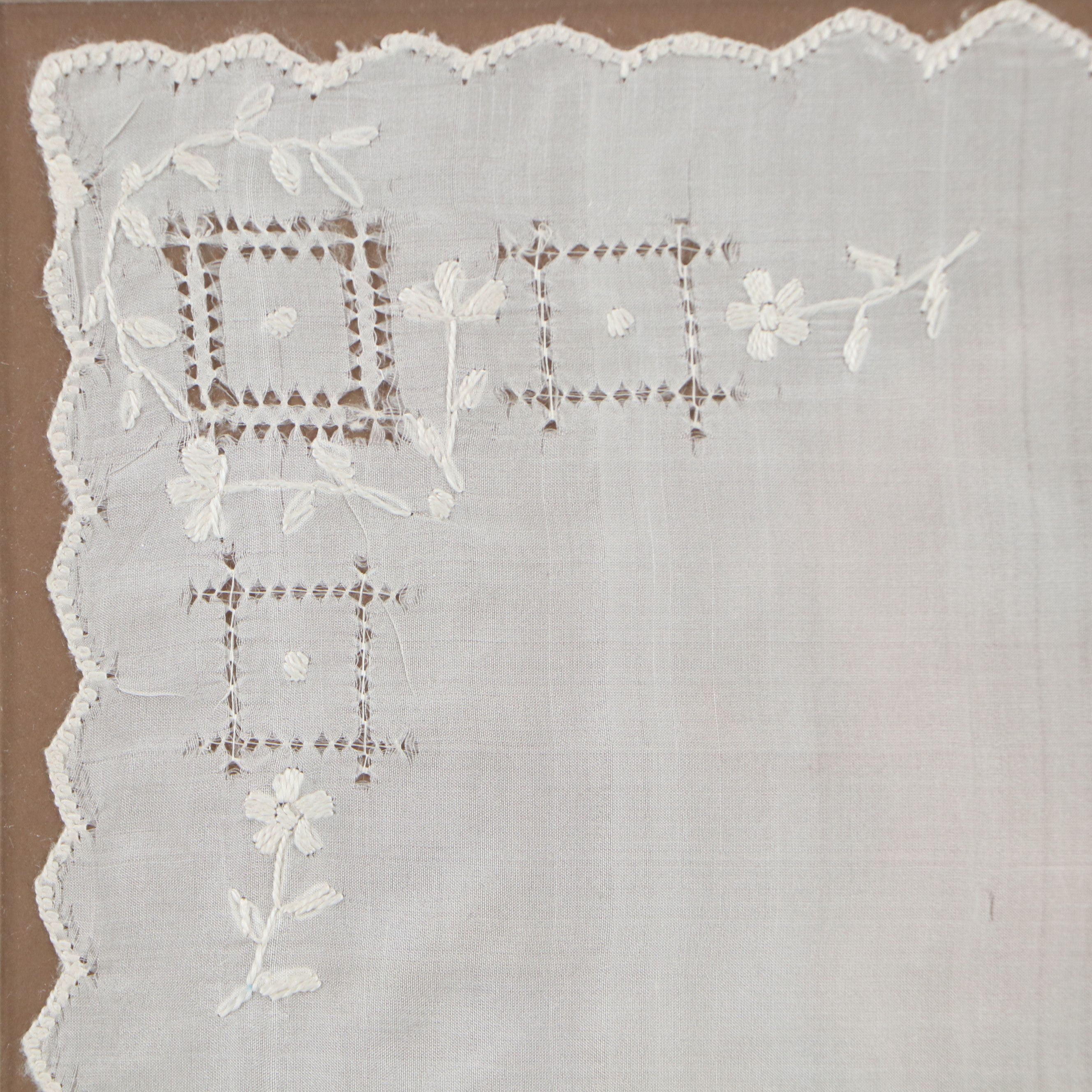 Hanging Embroidered and Lace Table Linens
