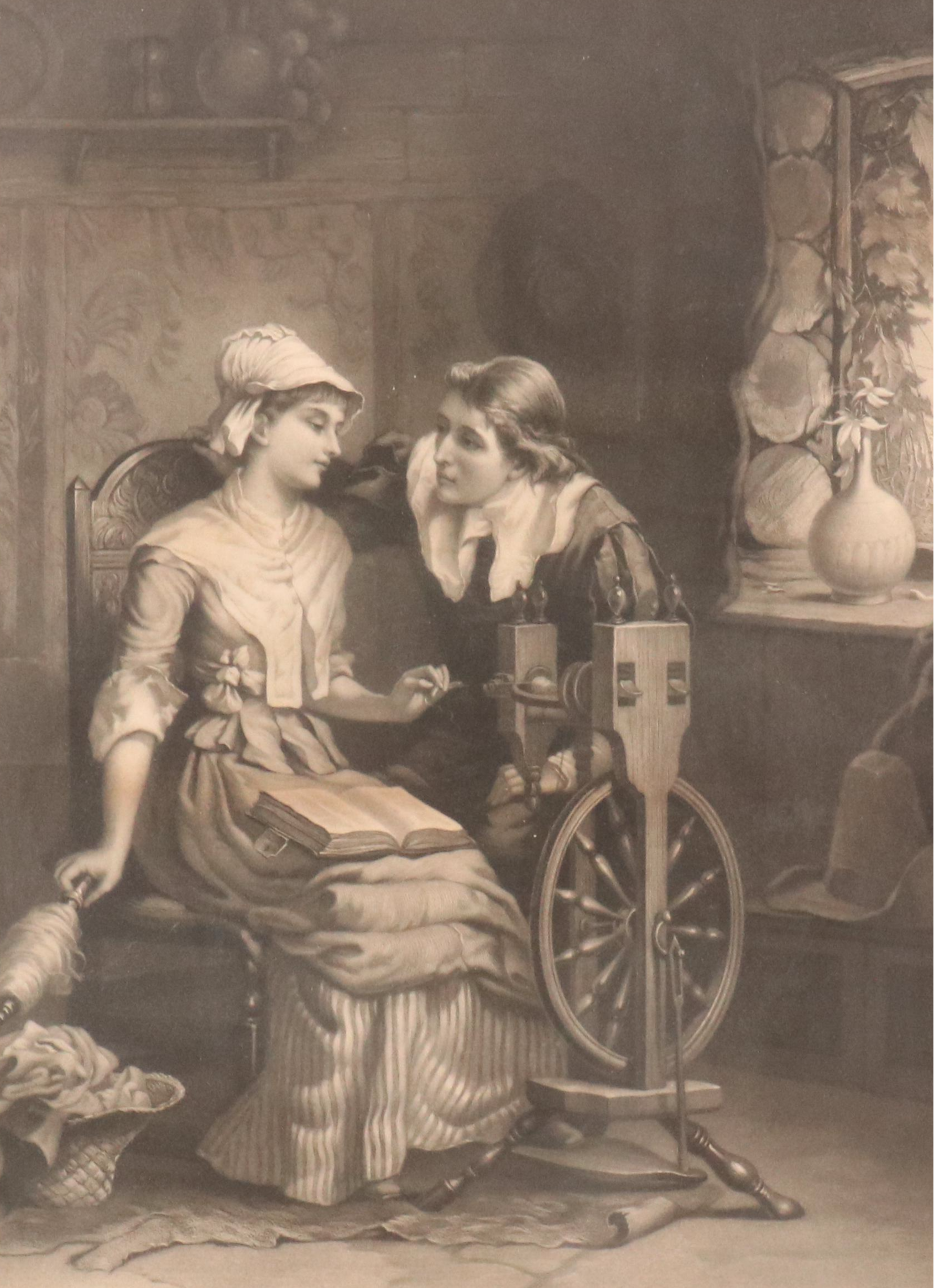 After Laslett John Pott Engraving "Courtship," Late 19th Century