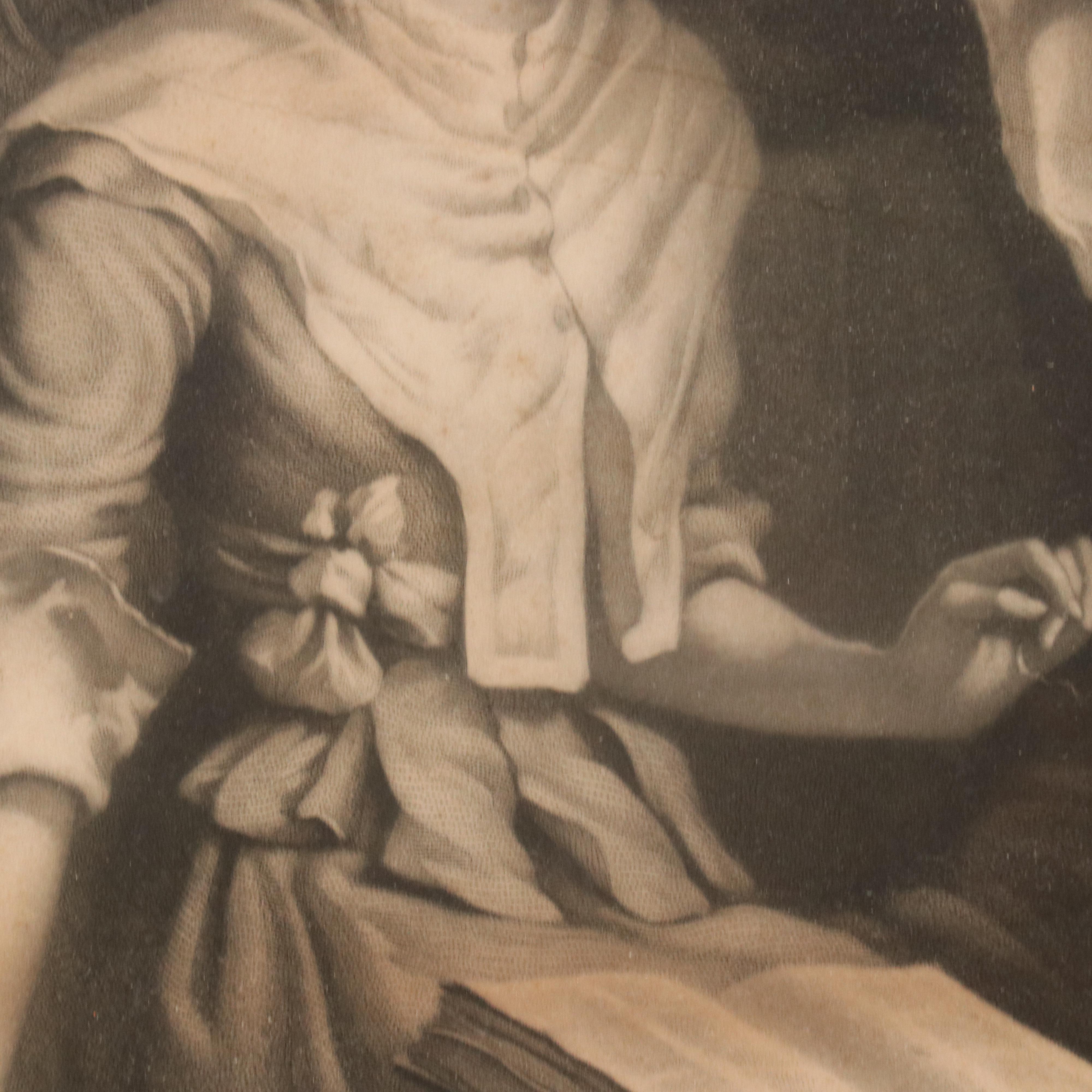 After Laslett John Pott Engraving "Courtship," Late 19th Century