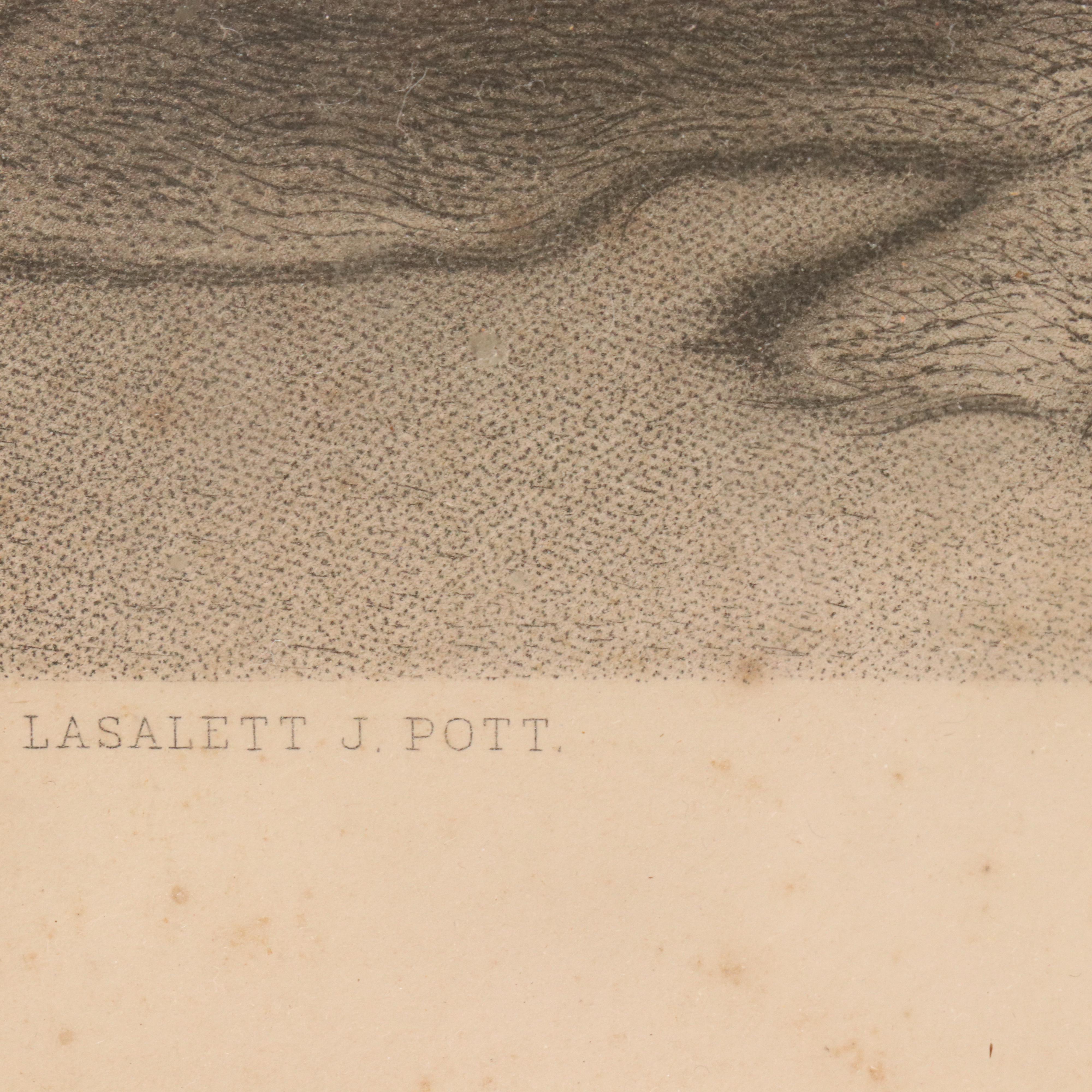 After Laslett John Pott Engraving "Courtship," Late 19th Century