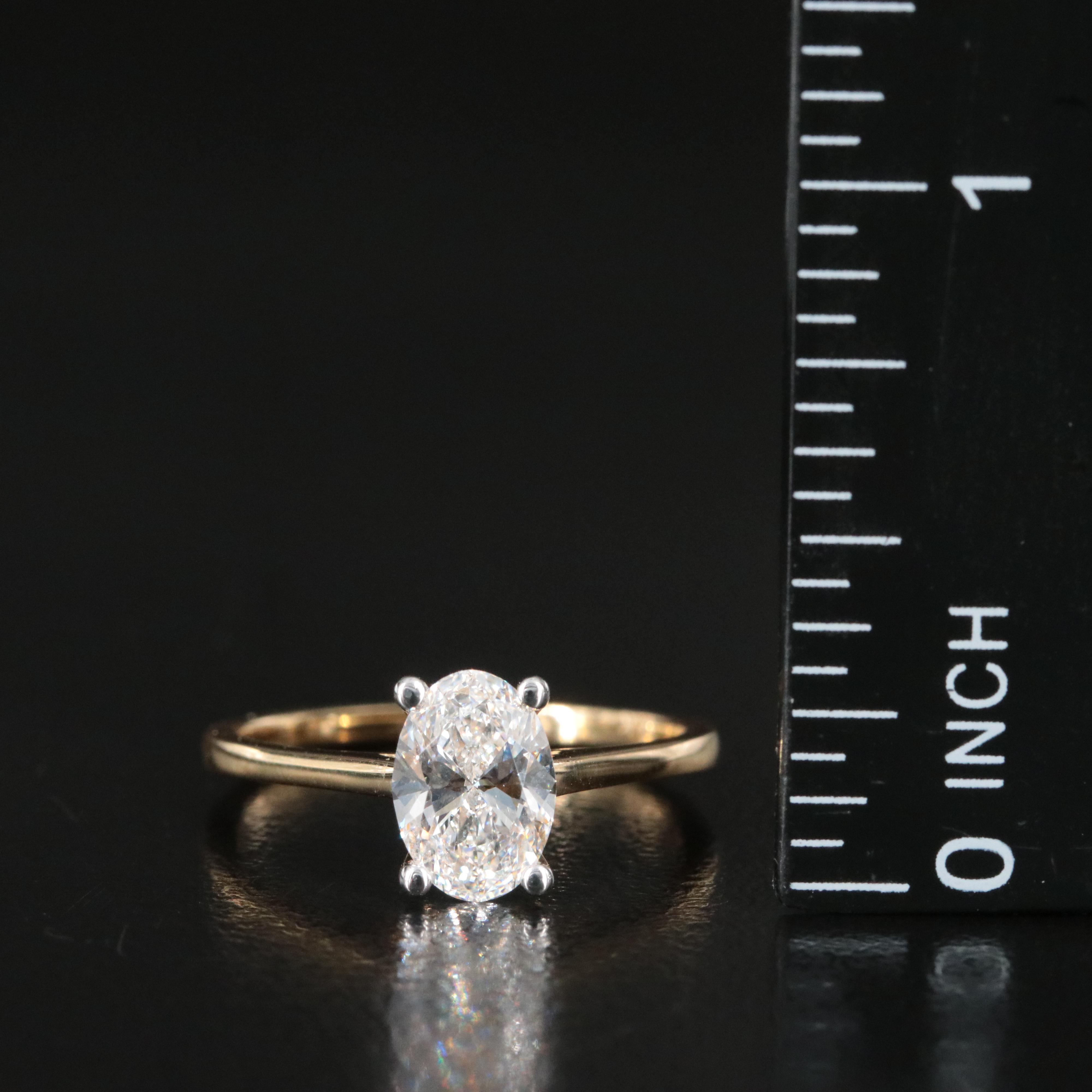 14K 1.13 CT Lab Grown Diamond Solitaire Ring with IGI Report