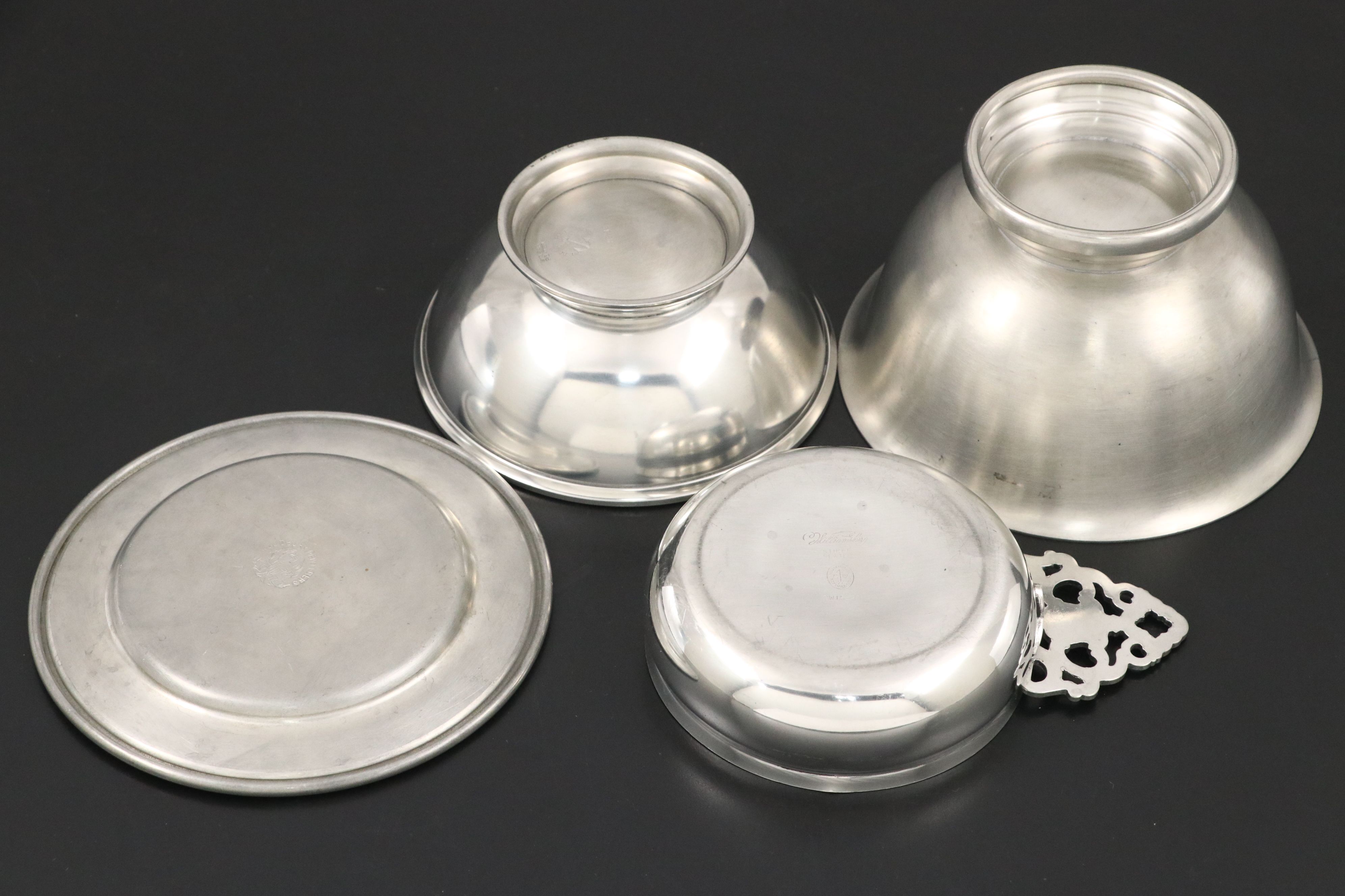 Boardman Tea and Coffee Set with Other Colonial Style Pewter Serving Pieces