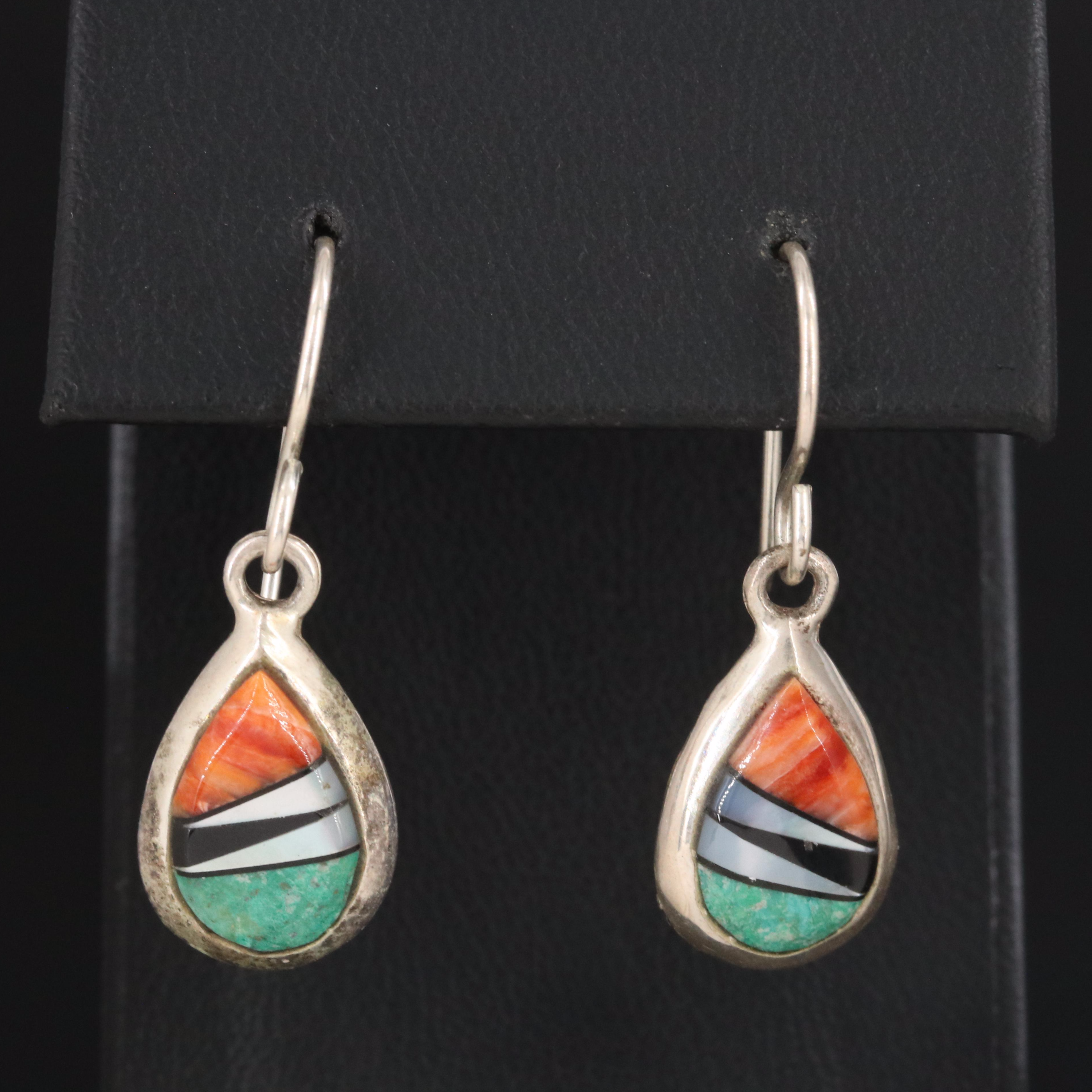 B.G. Mudd Sterling Inlay Earrings