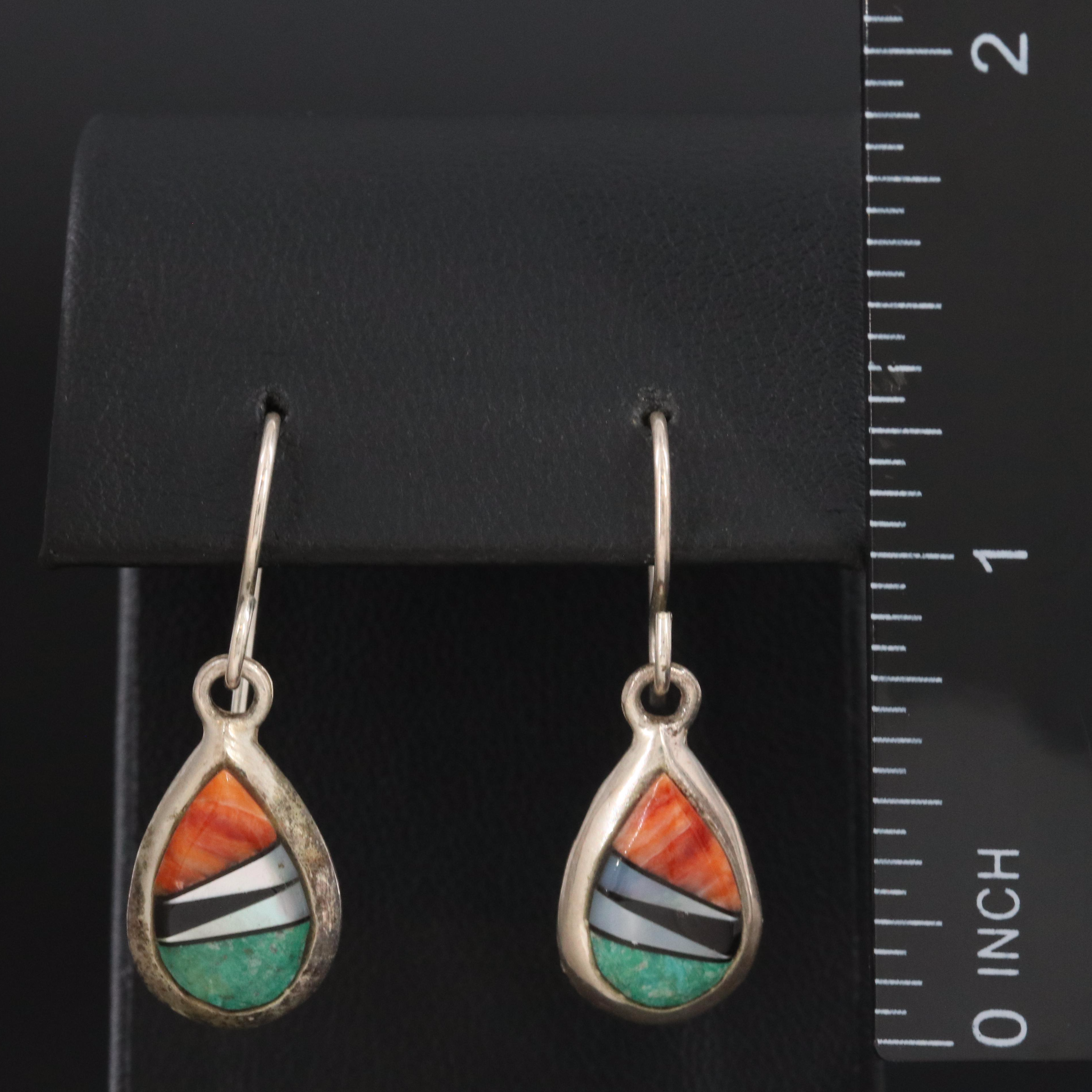 B.G. Mudd Sterling Inlay Earrings