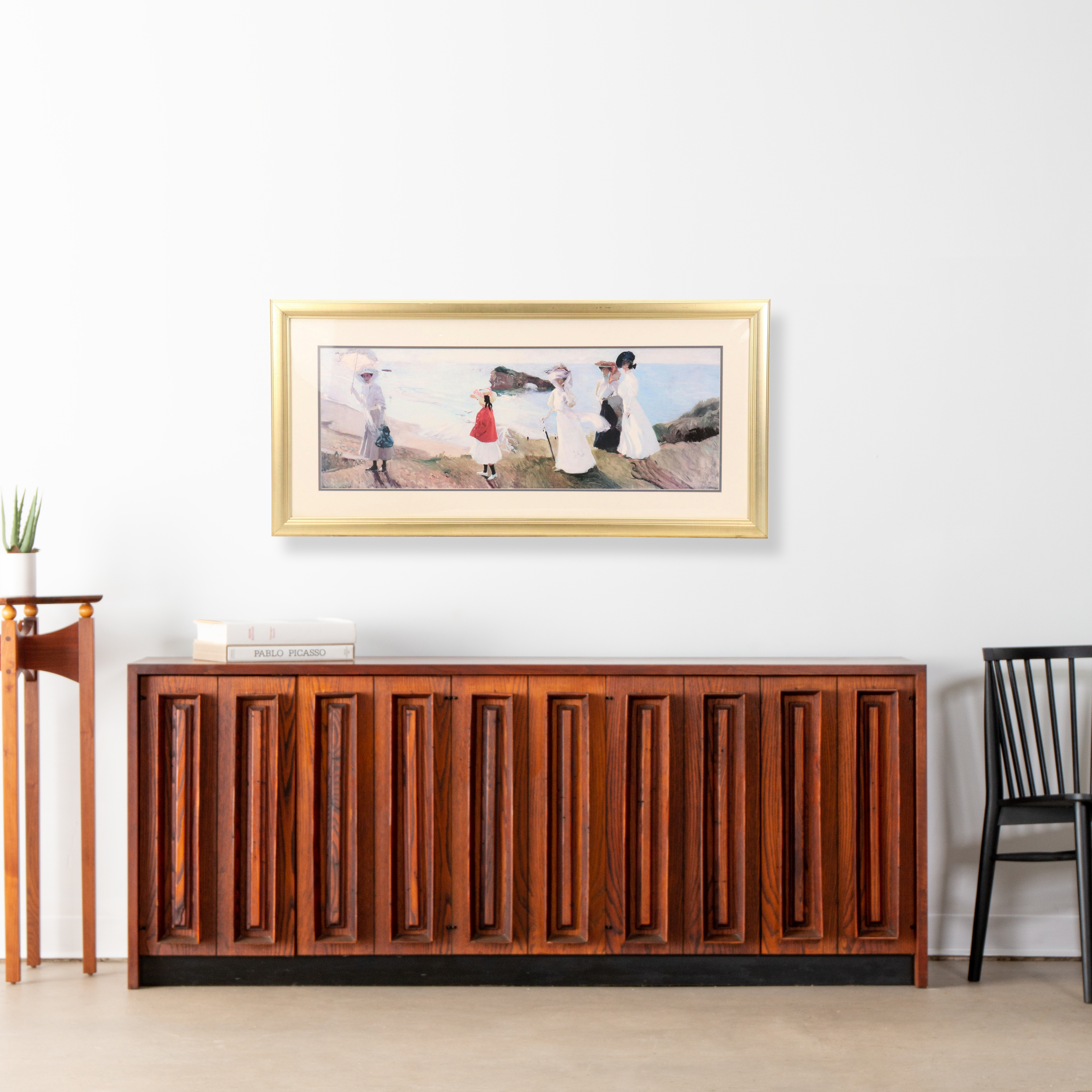 After Joaquín Sorolla y Bastida Offset Lithograph "Lighthouse Walk at Biarritz"