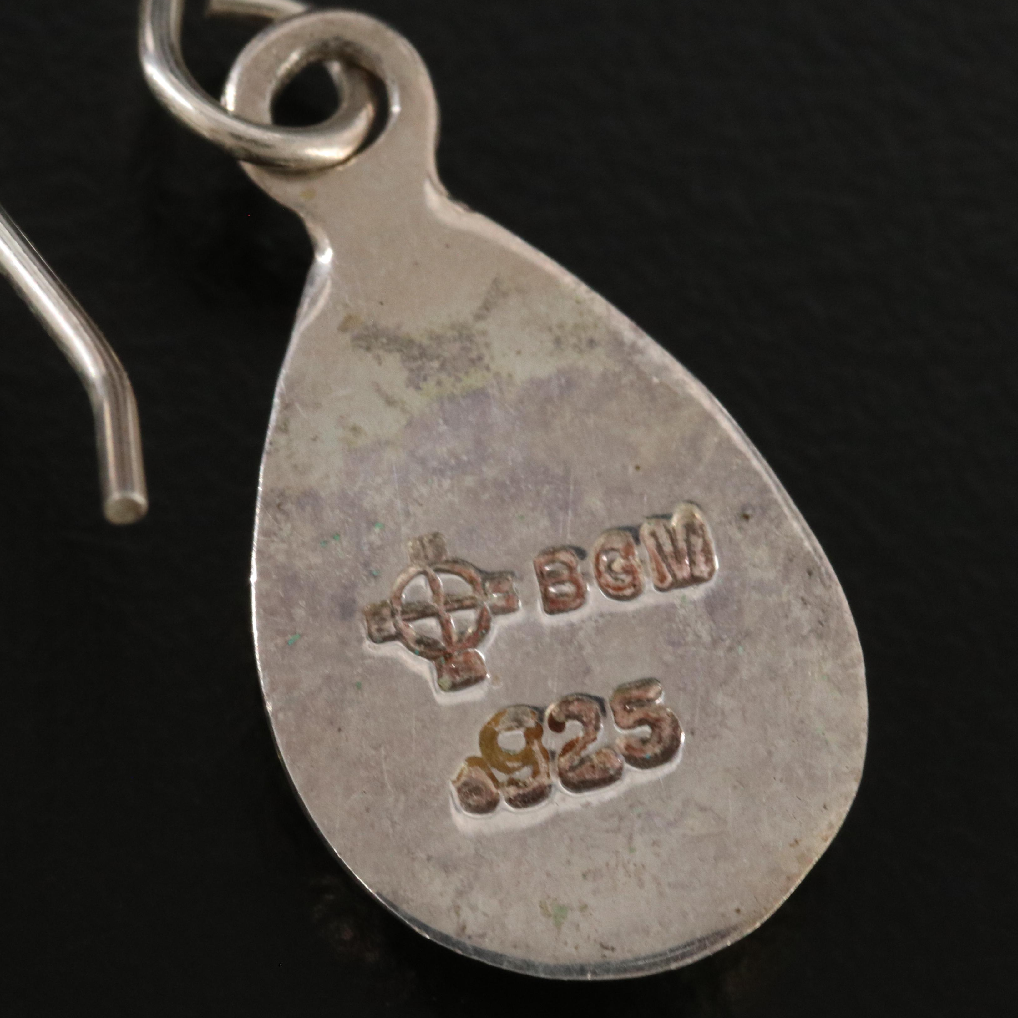 B.G. Mudd Sterling Inlay Earrings