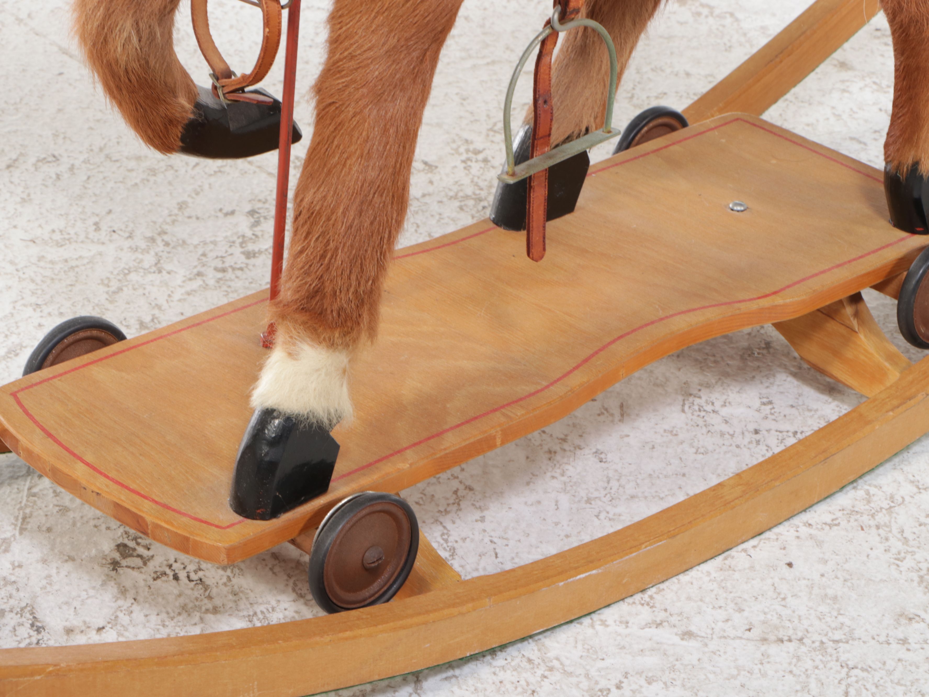 Victorian Style Rocking Horse Pull Toy, 20th Century