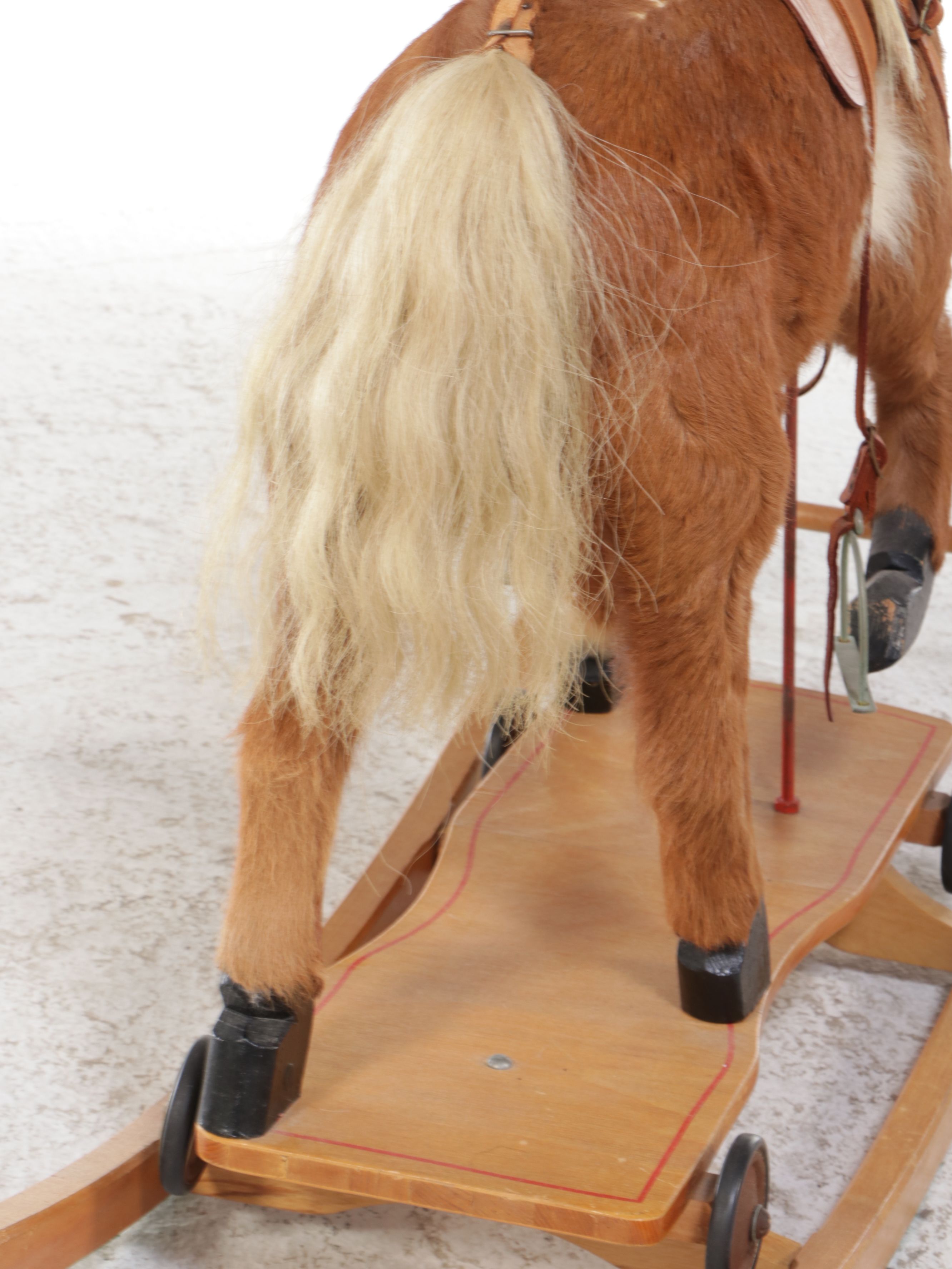 Victorian Style Rocking Horse Pull Toy, 20th Century