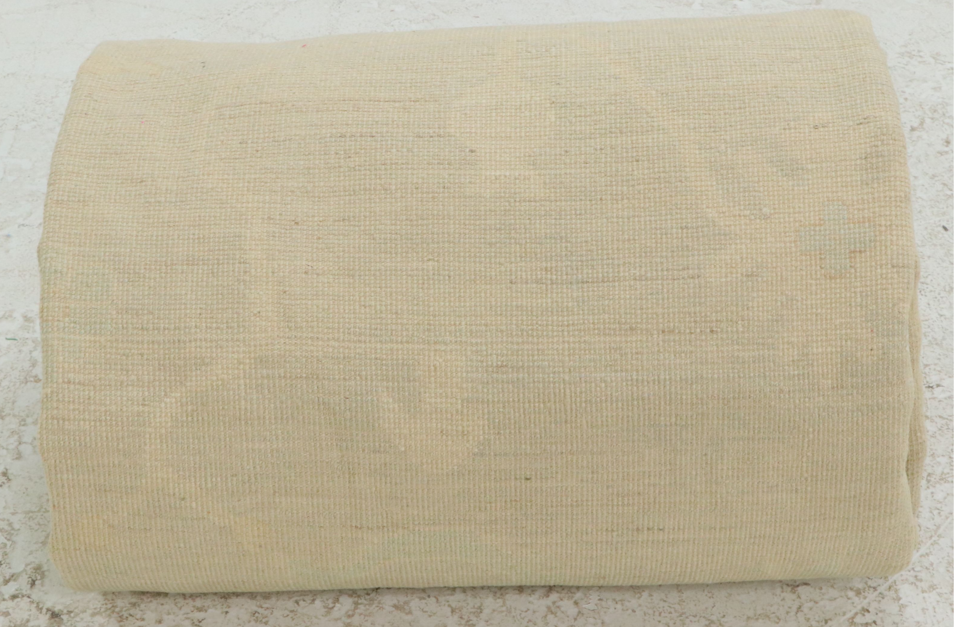 13'7 x 17'1 Hand-Knotted Afghan Oushak Room-Sized Rug