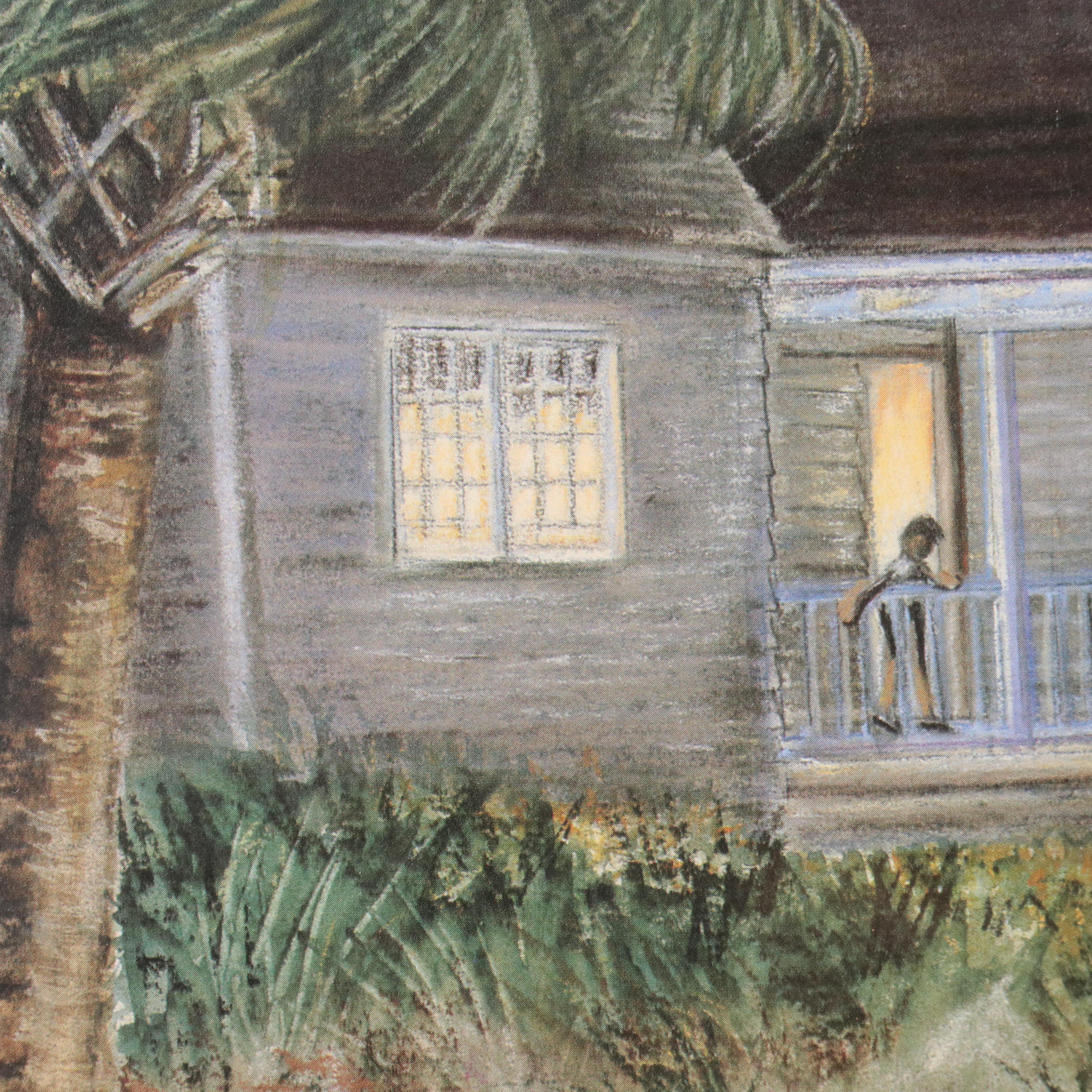 Susan Marlowe Offset Lithograph "Edingsville - Love and Loss," Late 20th C.