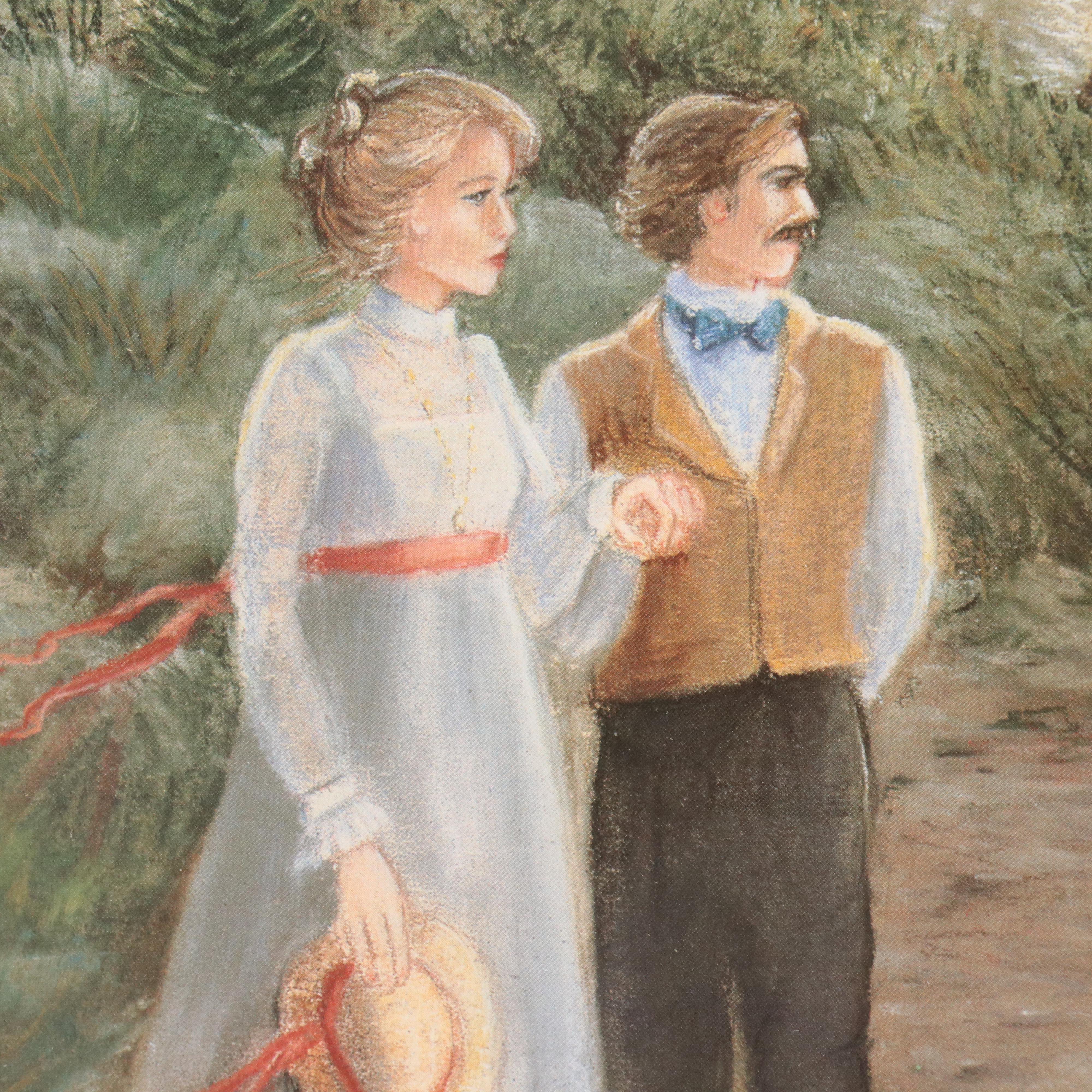 Susan Marlowe Offset Lithograph "Edingsville - Love and Loss," Late 20th C.