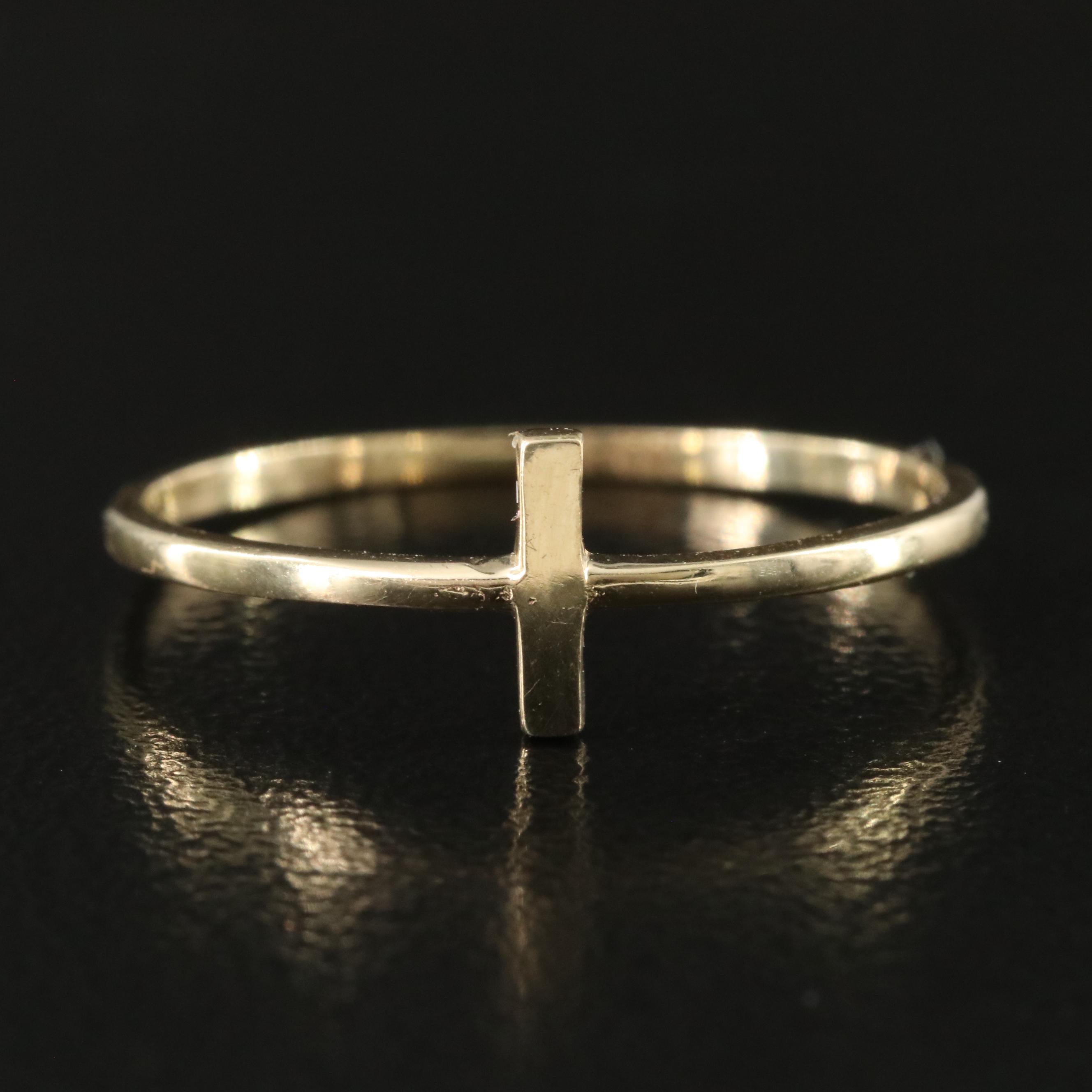 14K Bar Ring