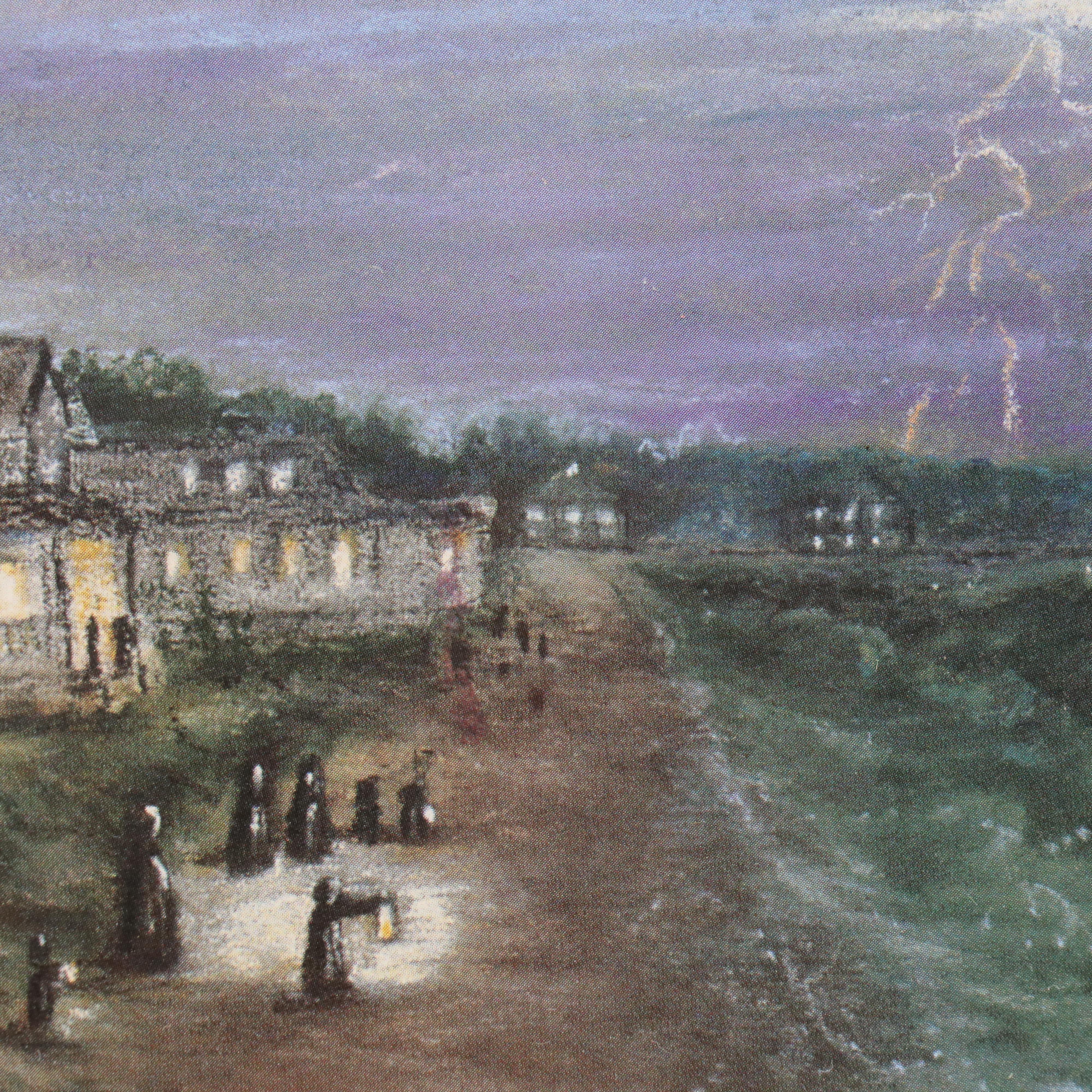 Susan Marlowe Offset Lithograph "Edingsville - Love and Loss," Late 20th C.