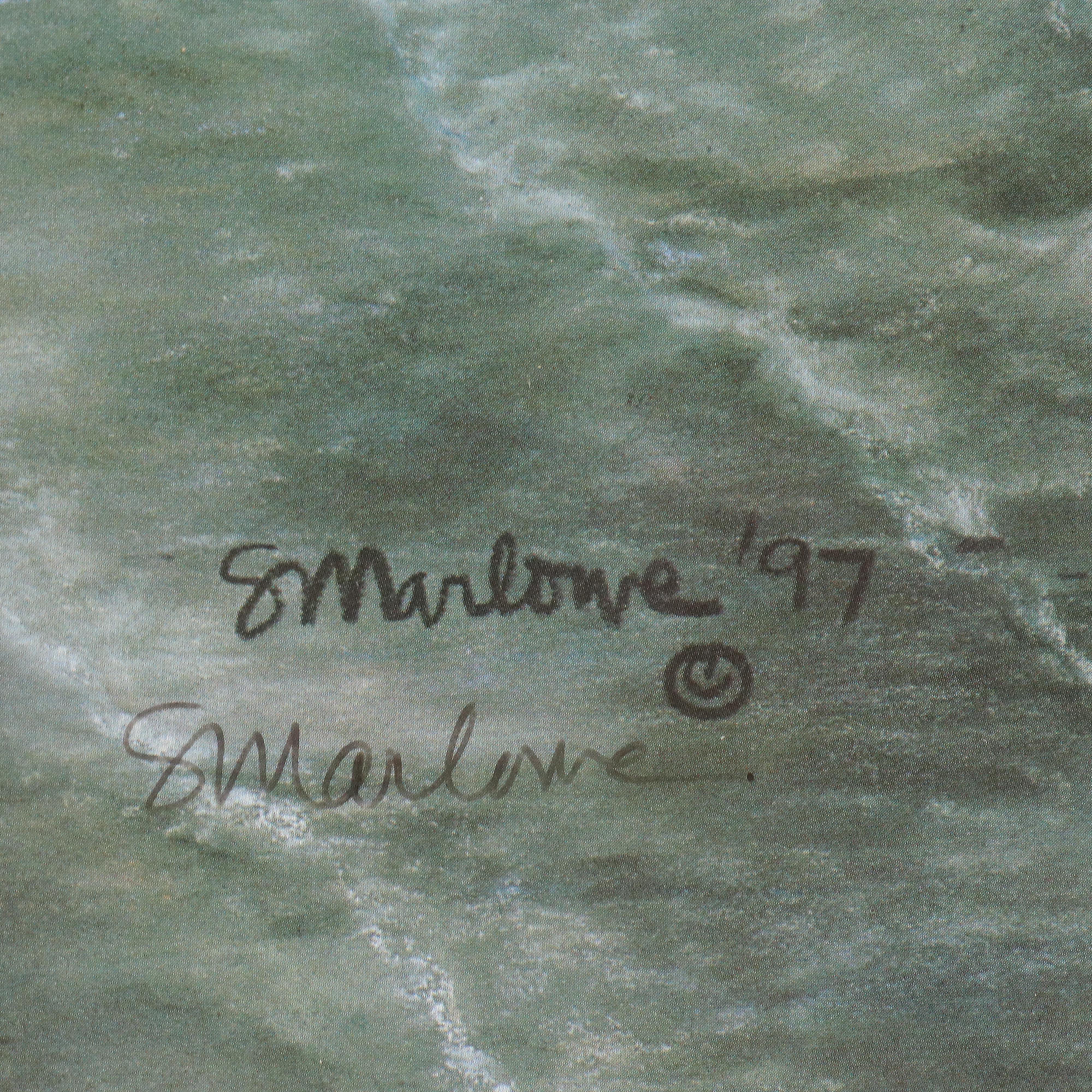 Susan Marlowe Offset Lithograph "Edingsville - Love and Loss," Late 20th C.