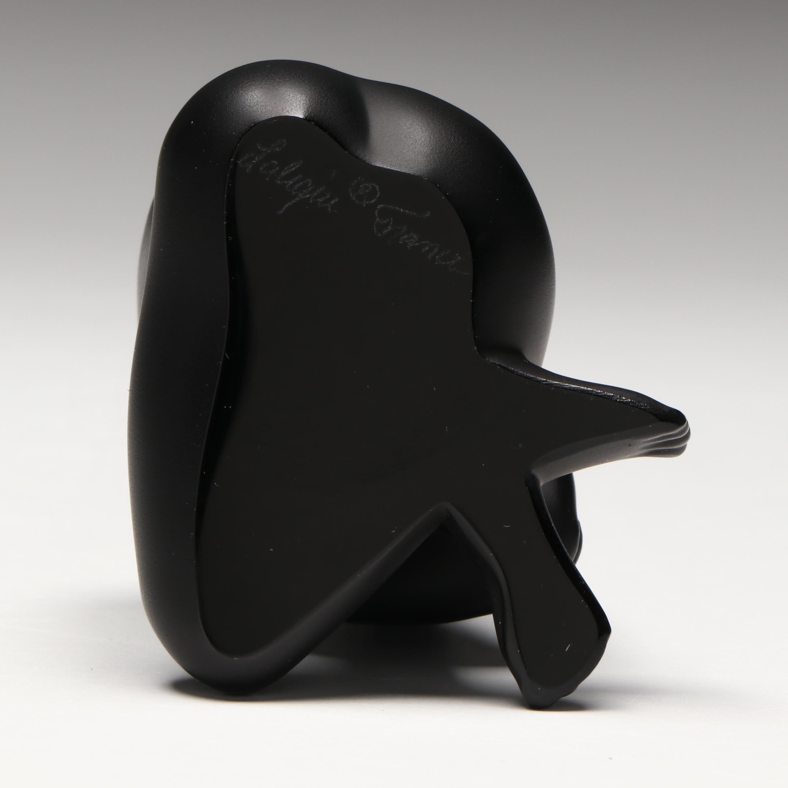 Lalique "Seated Nude" Noire Crystal Figurine