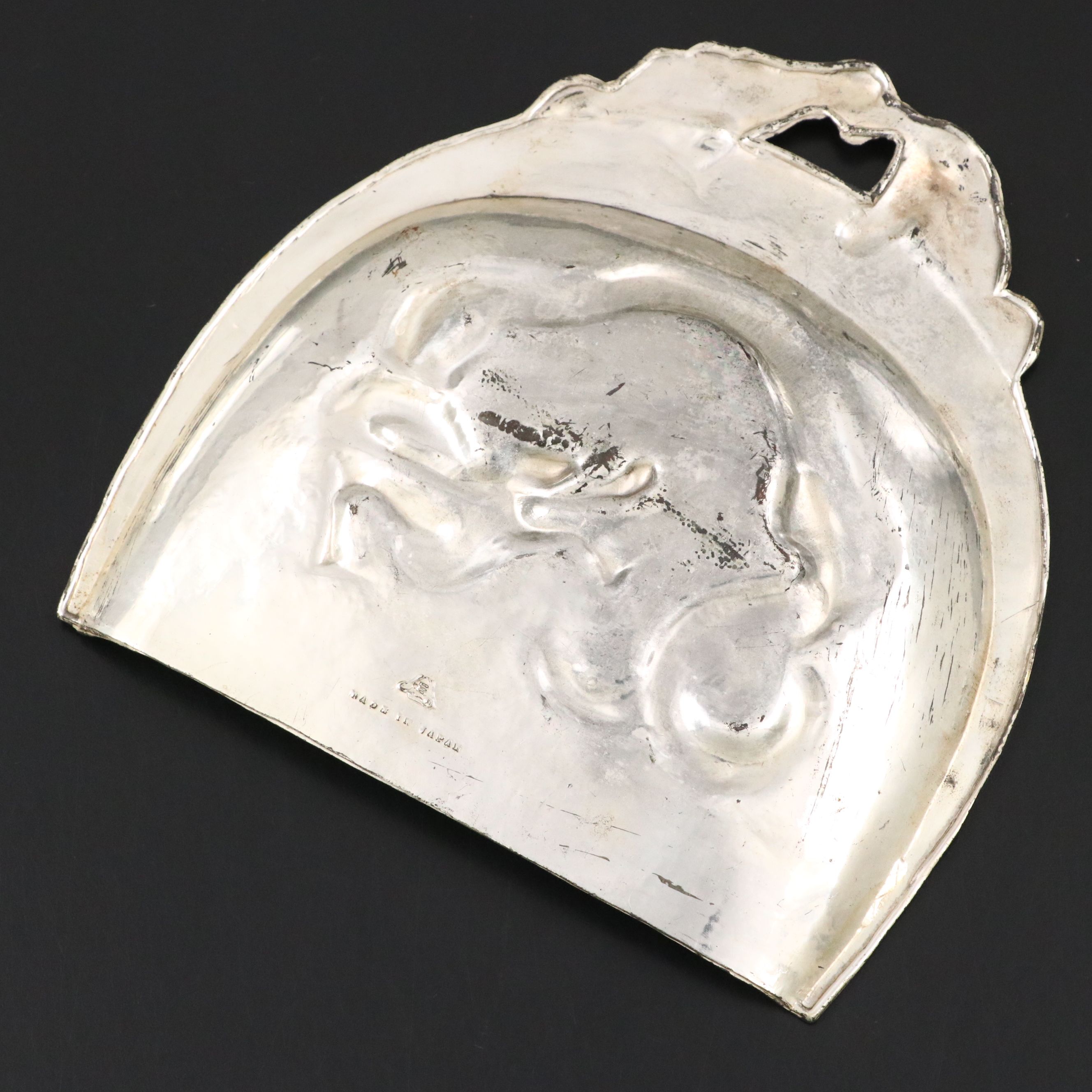 Japanese Silver Plate Crumb Catcher Set, Early to Mid-20th Century