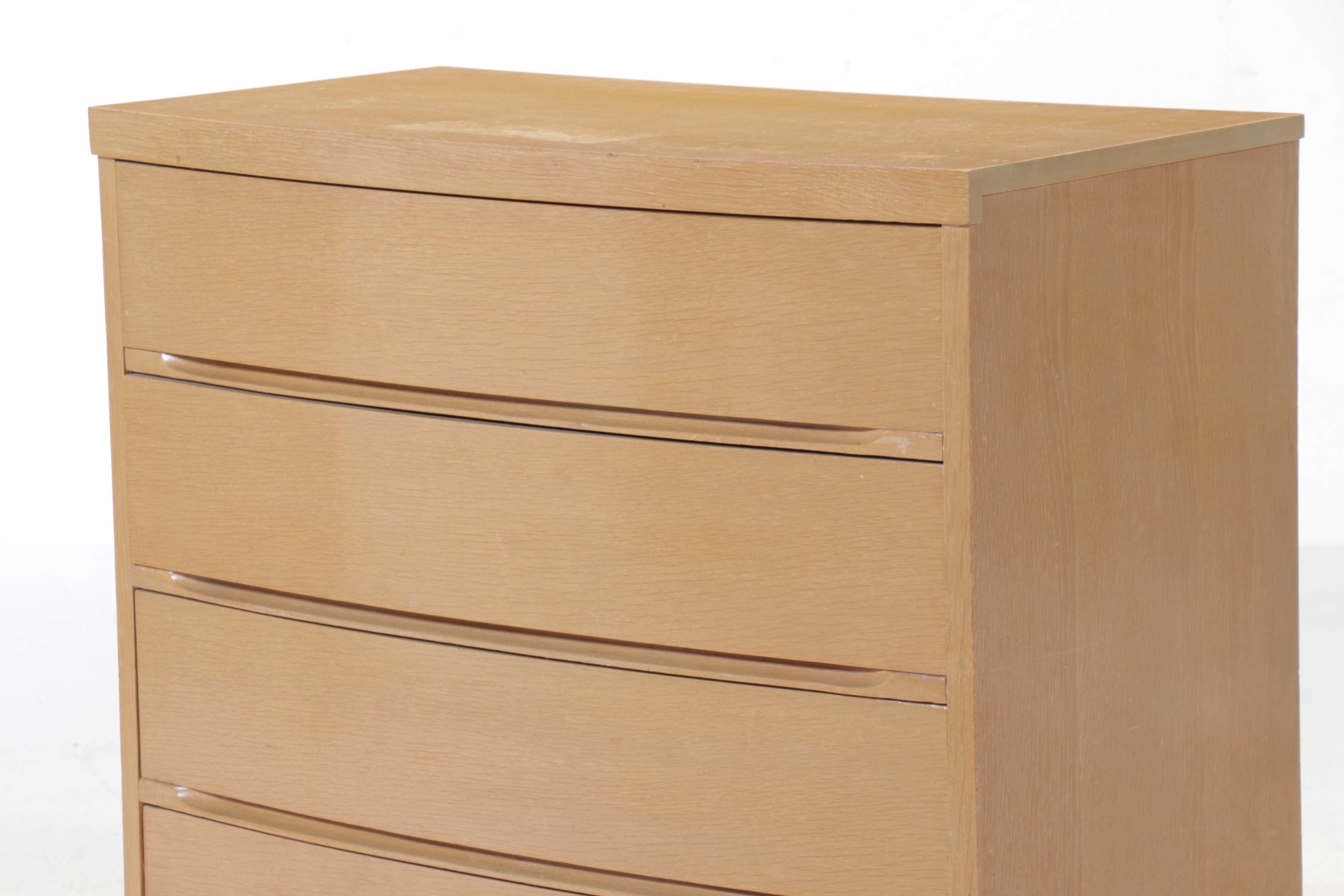 Mid Century Modern Style Blonde Oak Chest of Drawers