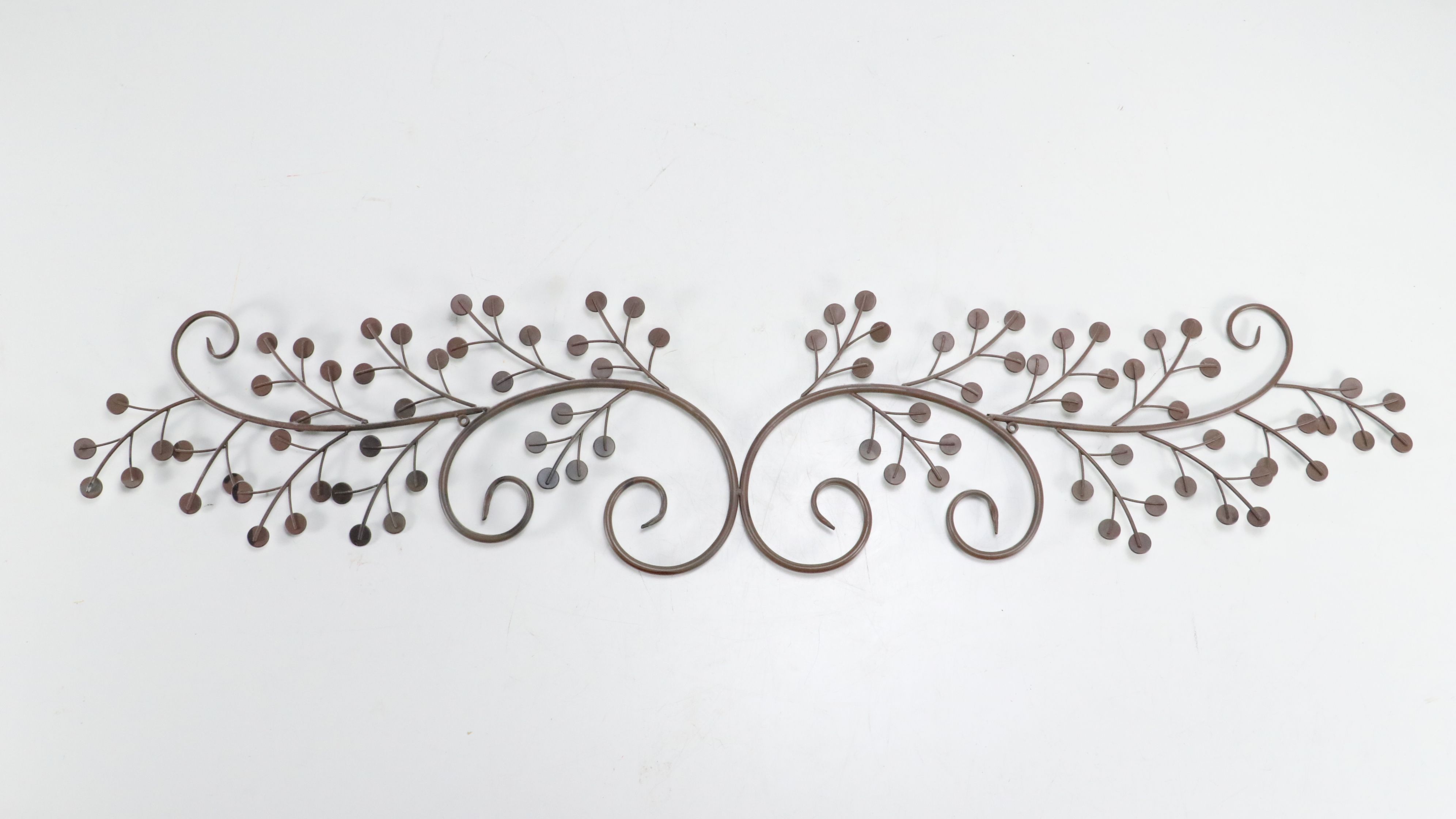 Contemporary Bejeweled Branch Metal Wall Hanging