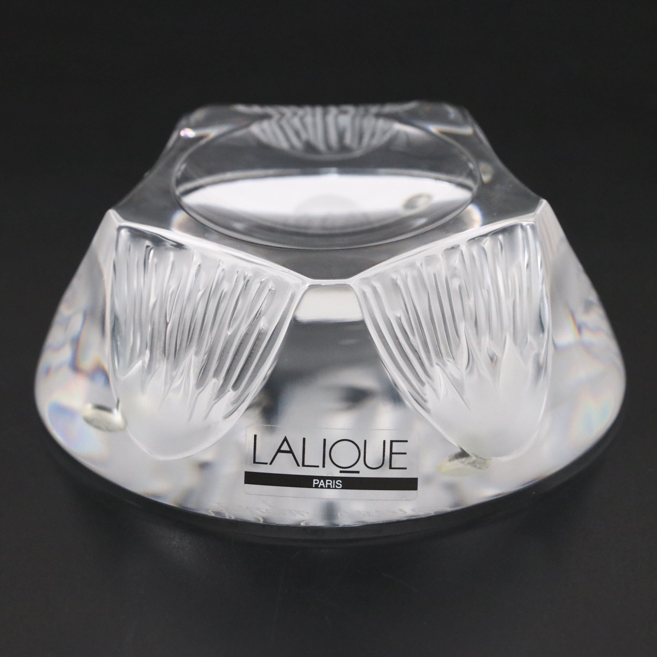 Lalique "Acon" Frosted and Clear Crystal Paperweight