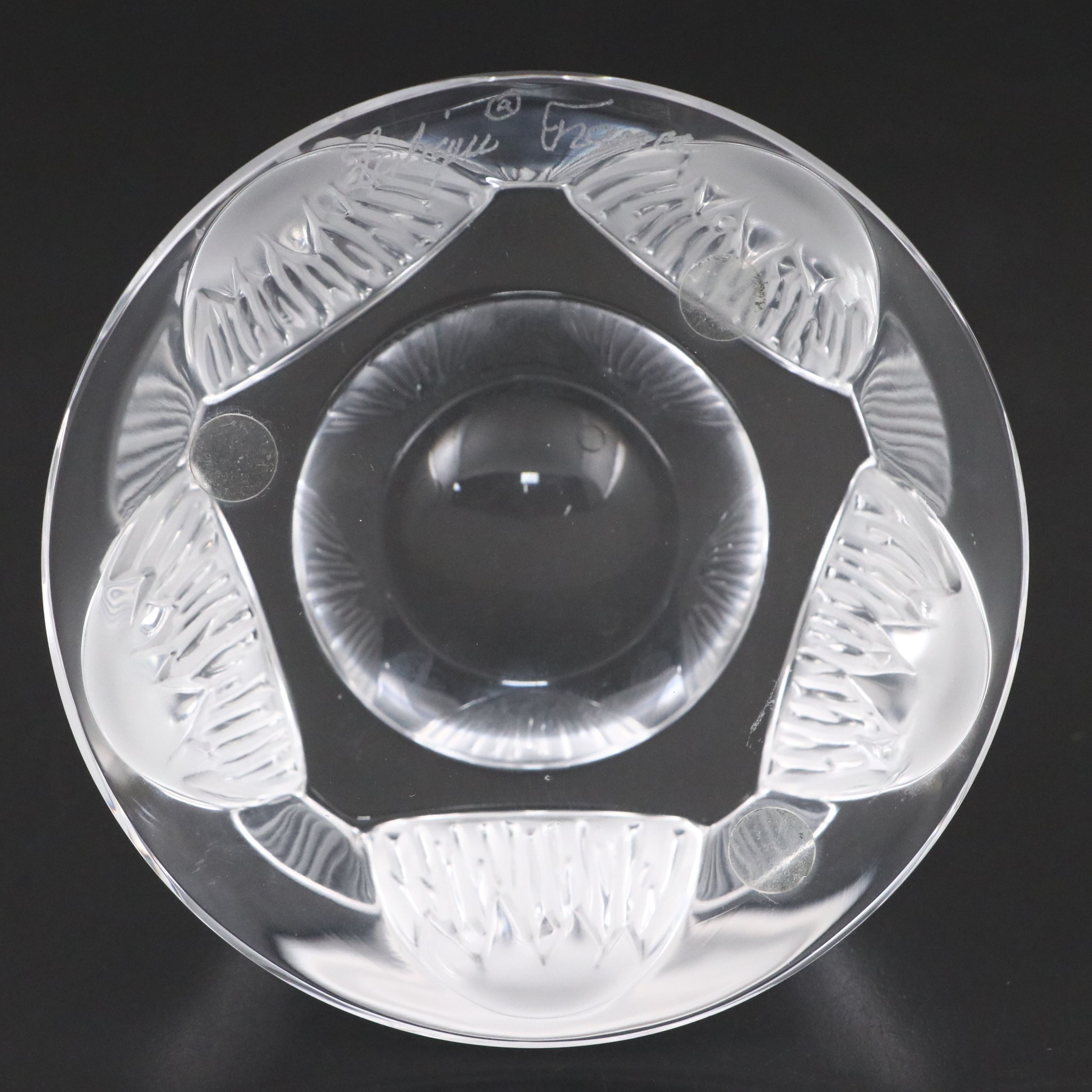 Lalique "Acon" Frosted and Clear Crystal Paperweight