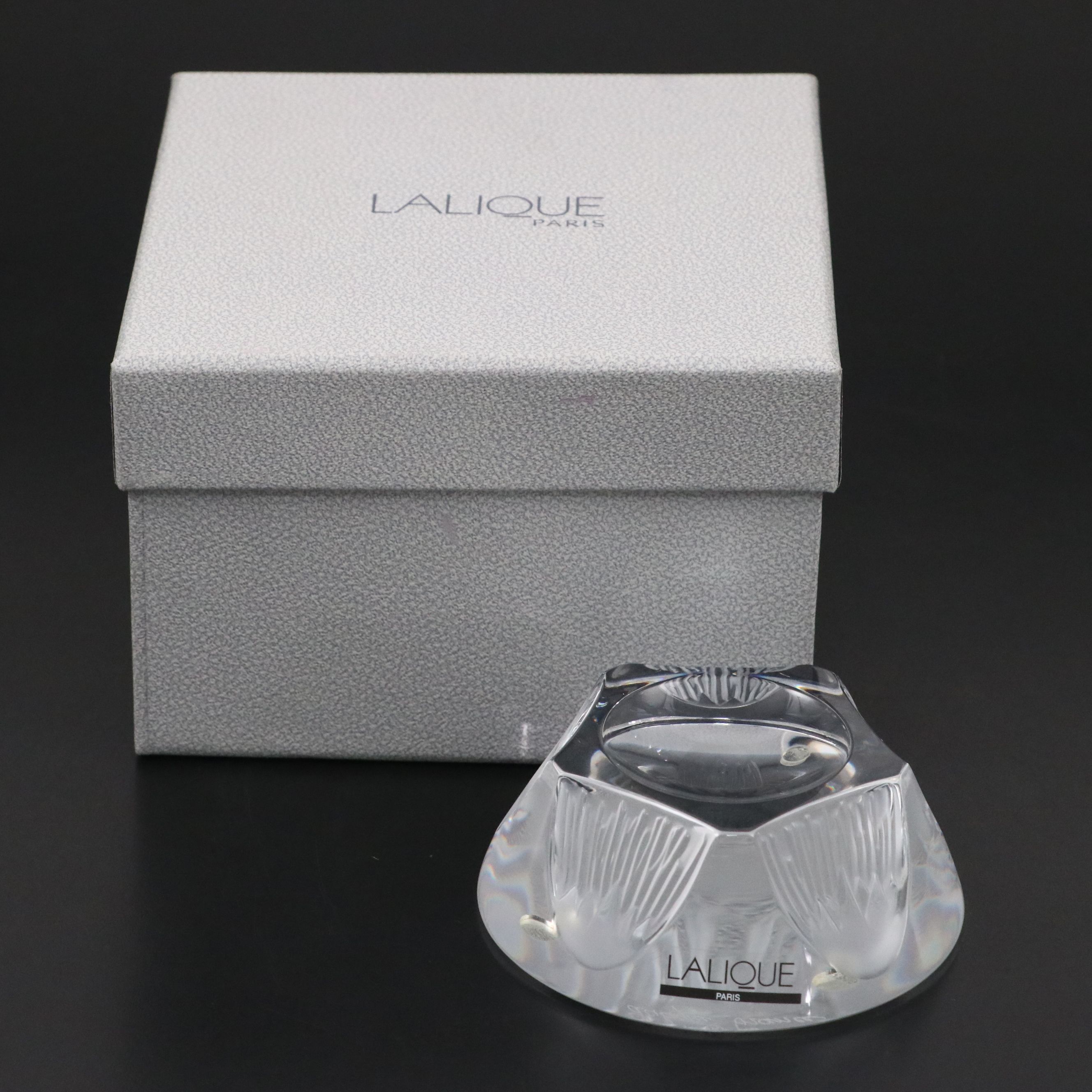 Lalique "Acon" Frosted and Clear Crystal Paperweight