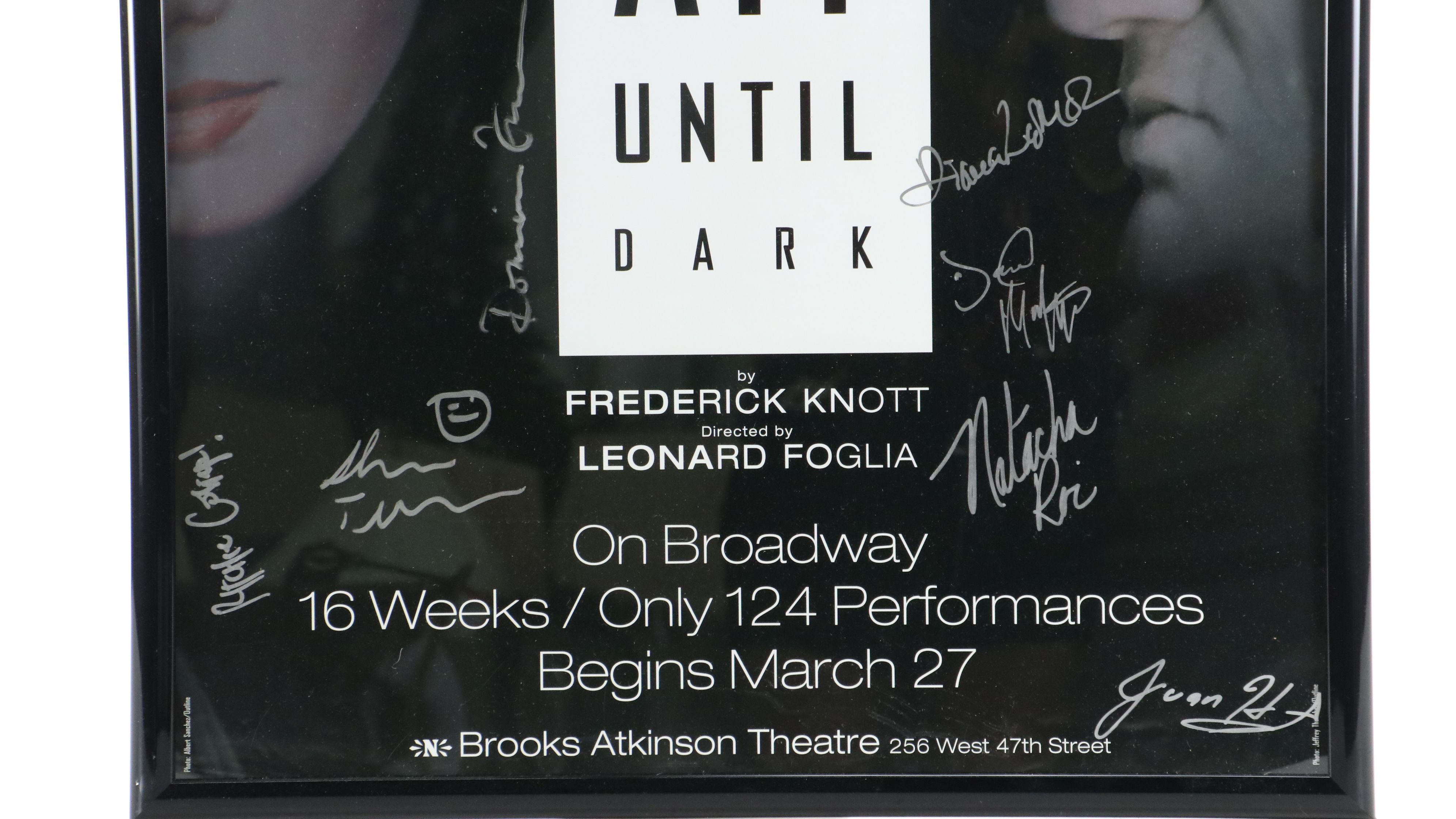 Quentin Tarantino Signed "Wait Until Dark" Theatre Poster