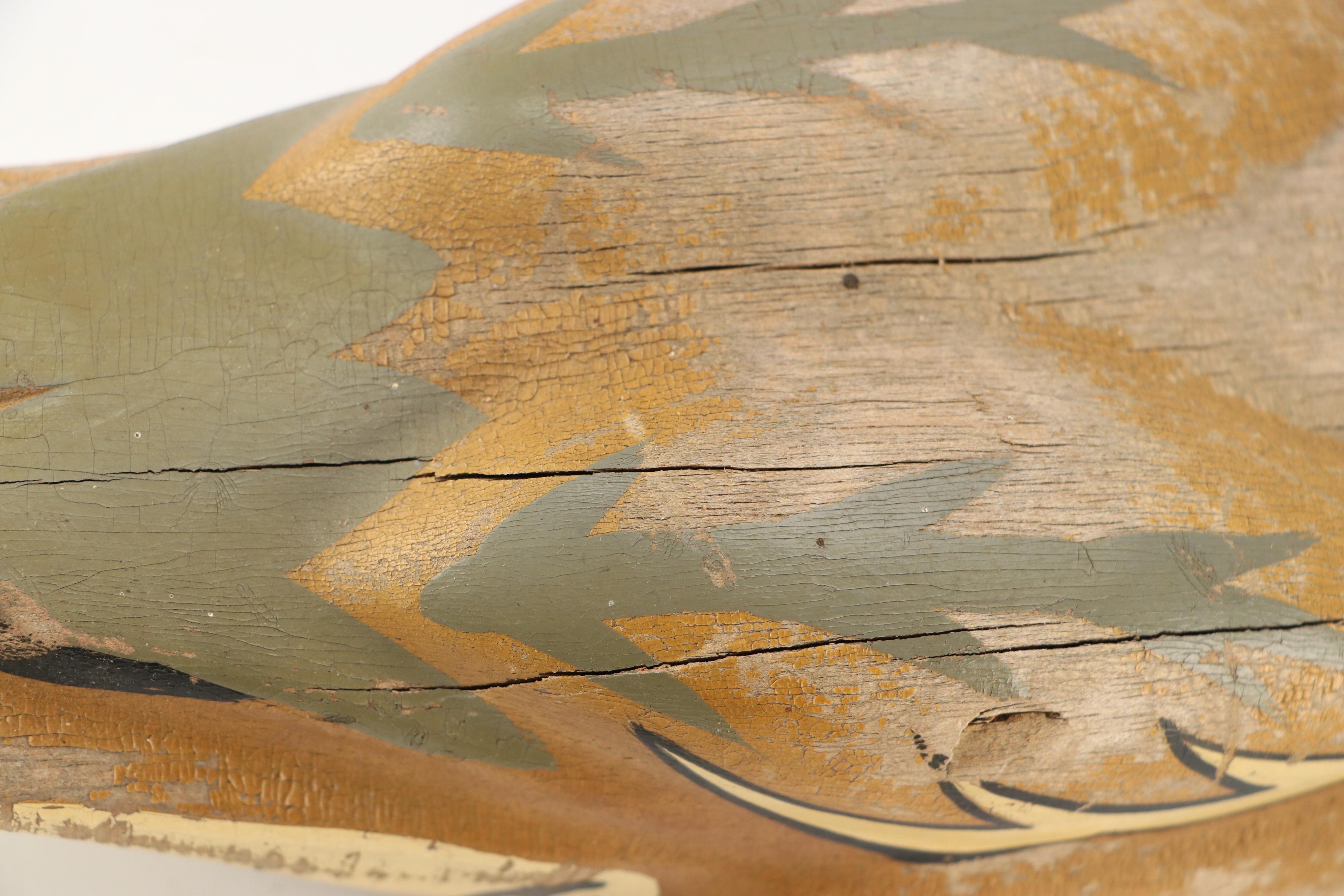 Carved and Hand-Painted Wooden Duck, Acrylic Still Life Painting, and More Décor