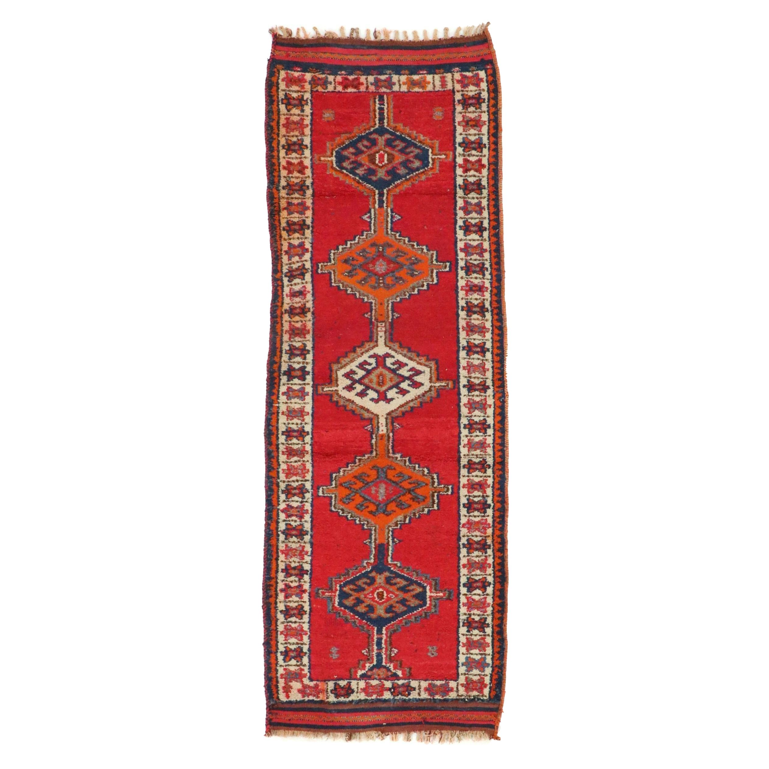 3'4 x 9'11 Hand-Knotted Moroccan Berber Long Rug