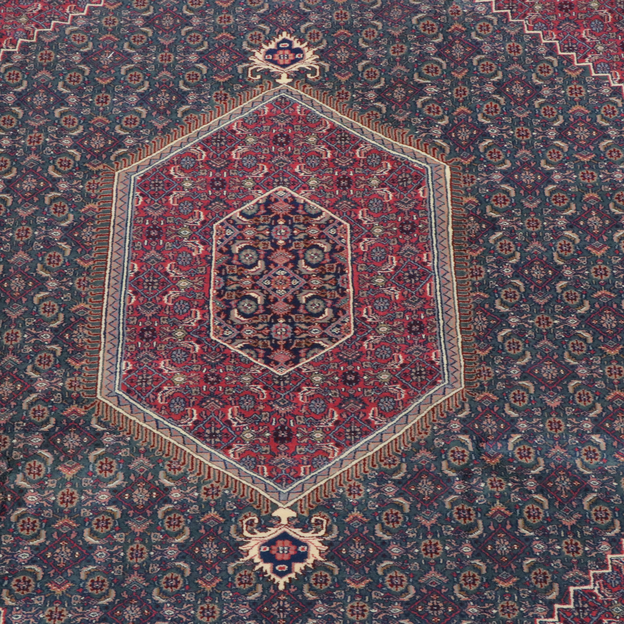 8'8 x 12'11 Hand-Knotted Persian Birjand Room Sized Rug