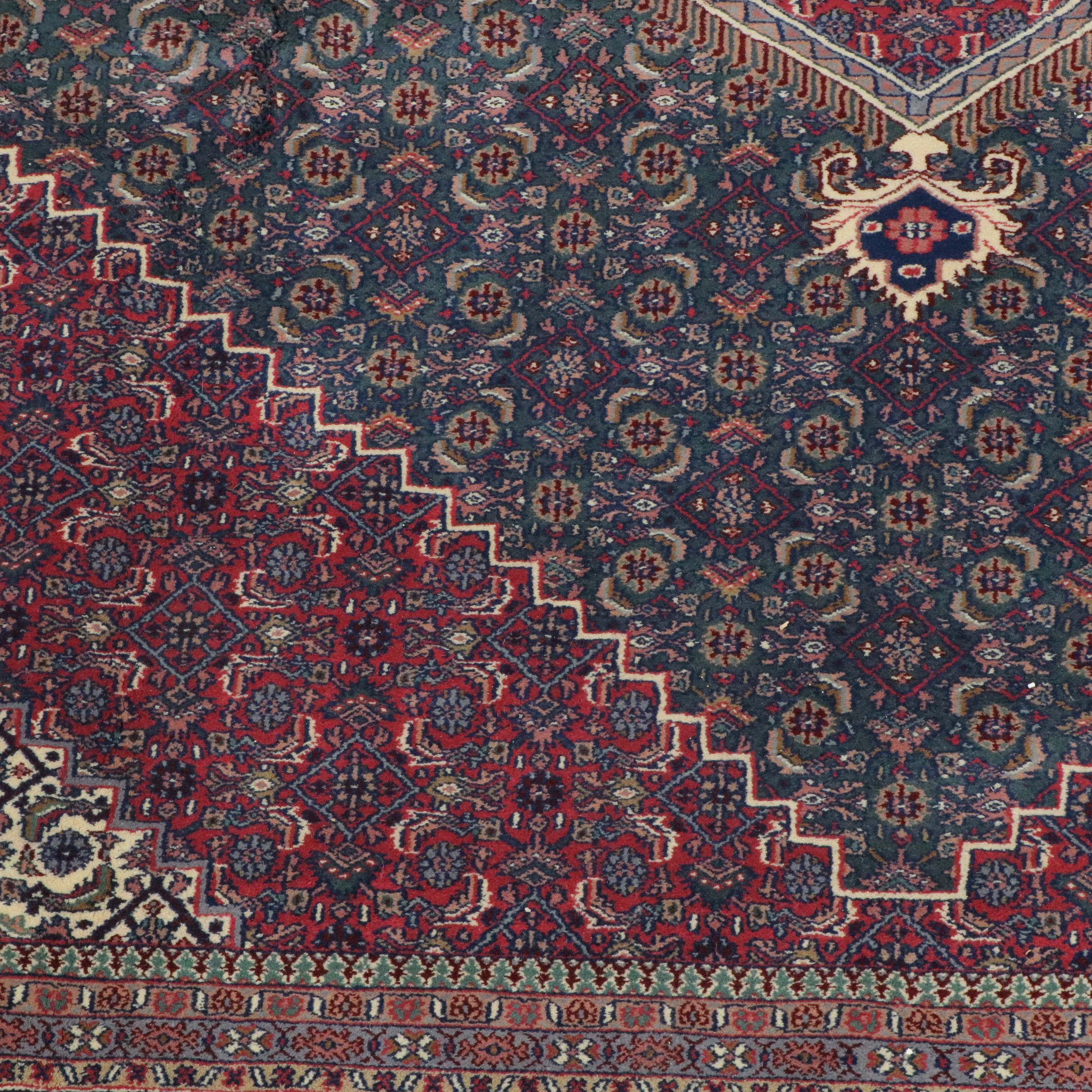 8'8 x 12'11 Hand-Knotted Persian Birjand Room Sized Rug
