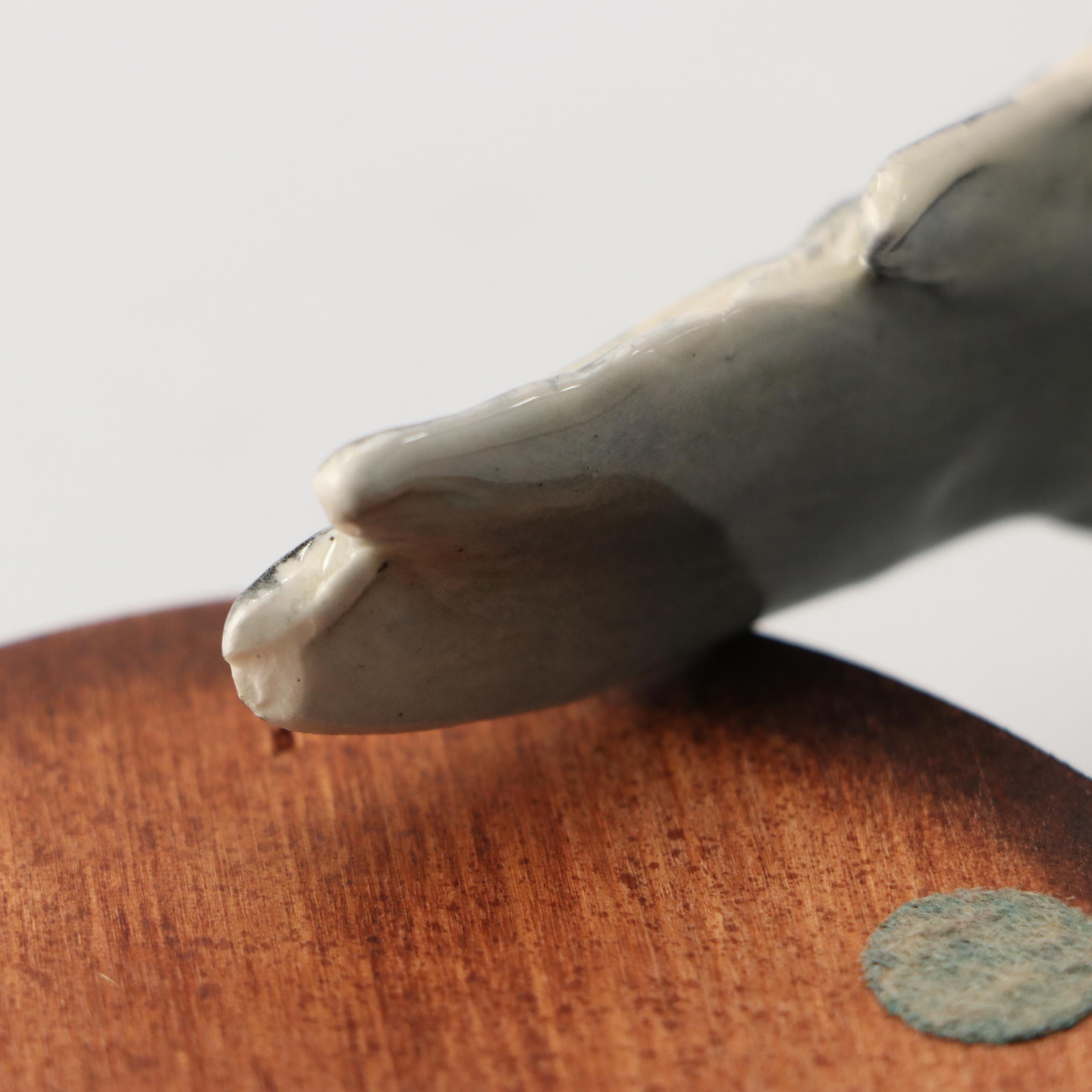 JSC "Ring-Necked Pheasant" and Other Porcelain Bird with Wood Base