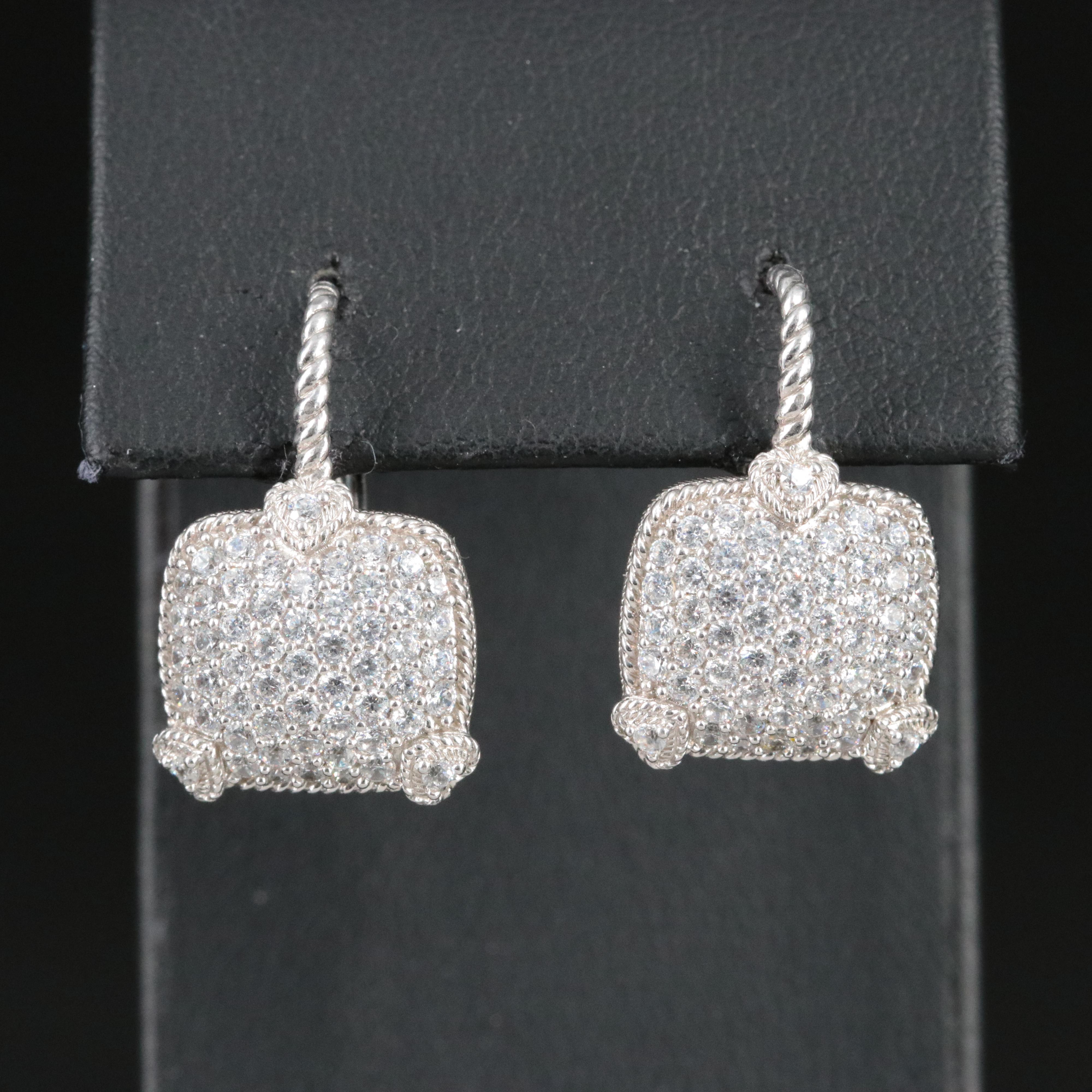 Judith Ripka Sterling Cubic Zirconia Drop Earrings
