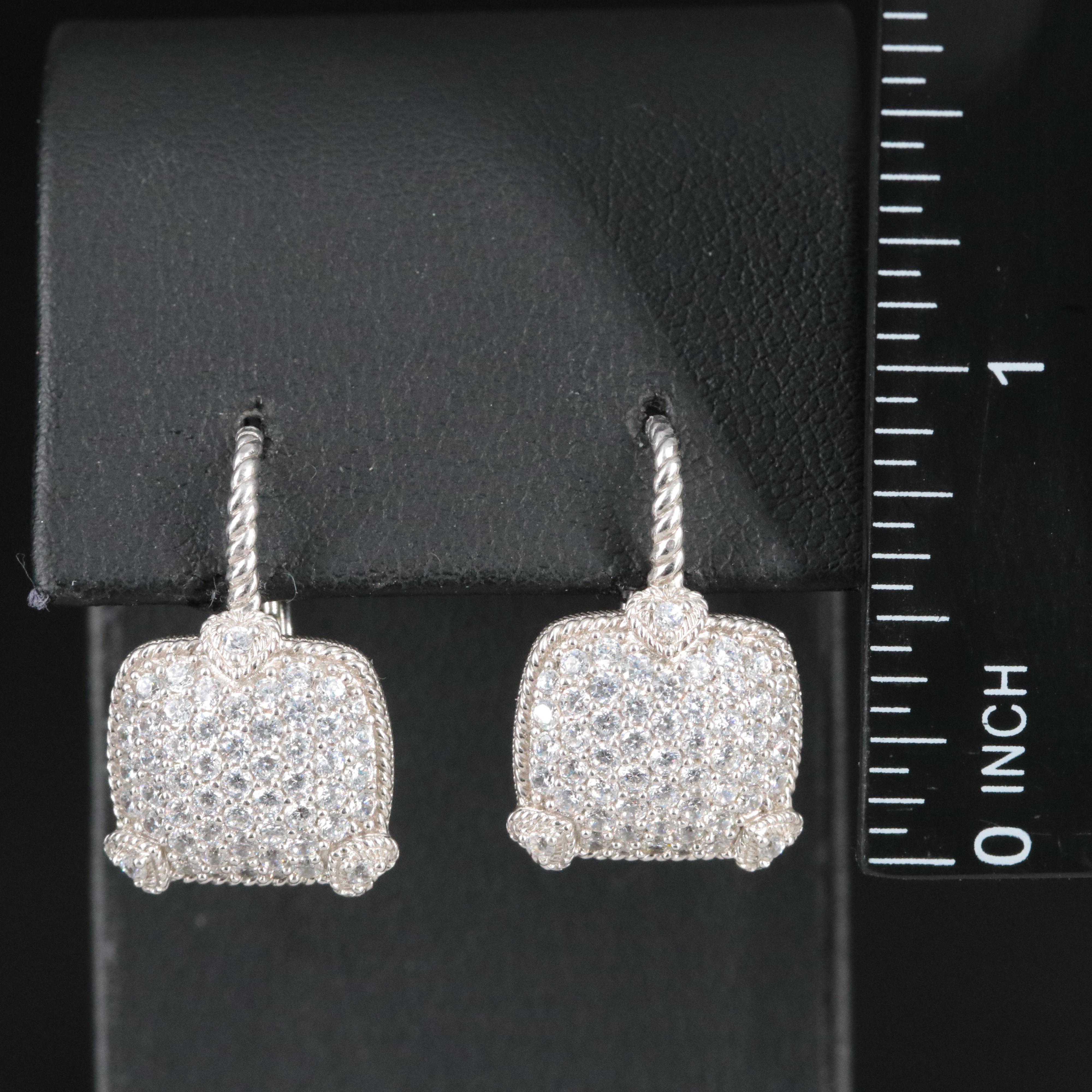 Judith Ripka Sterling Cubic Zirconia Drop Earrings