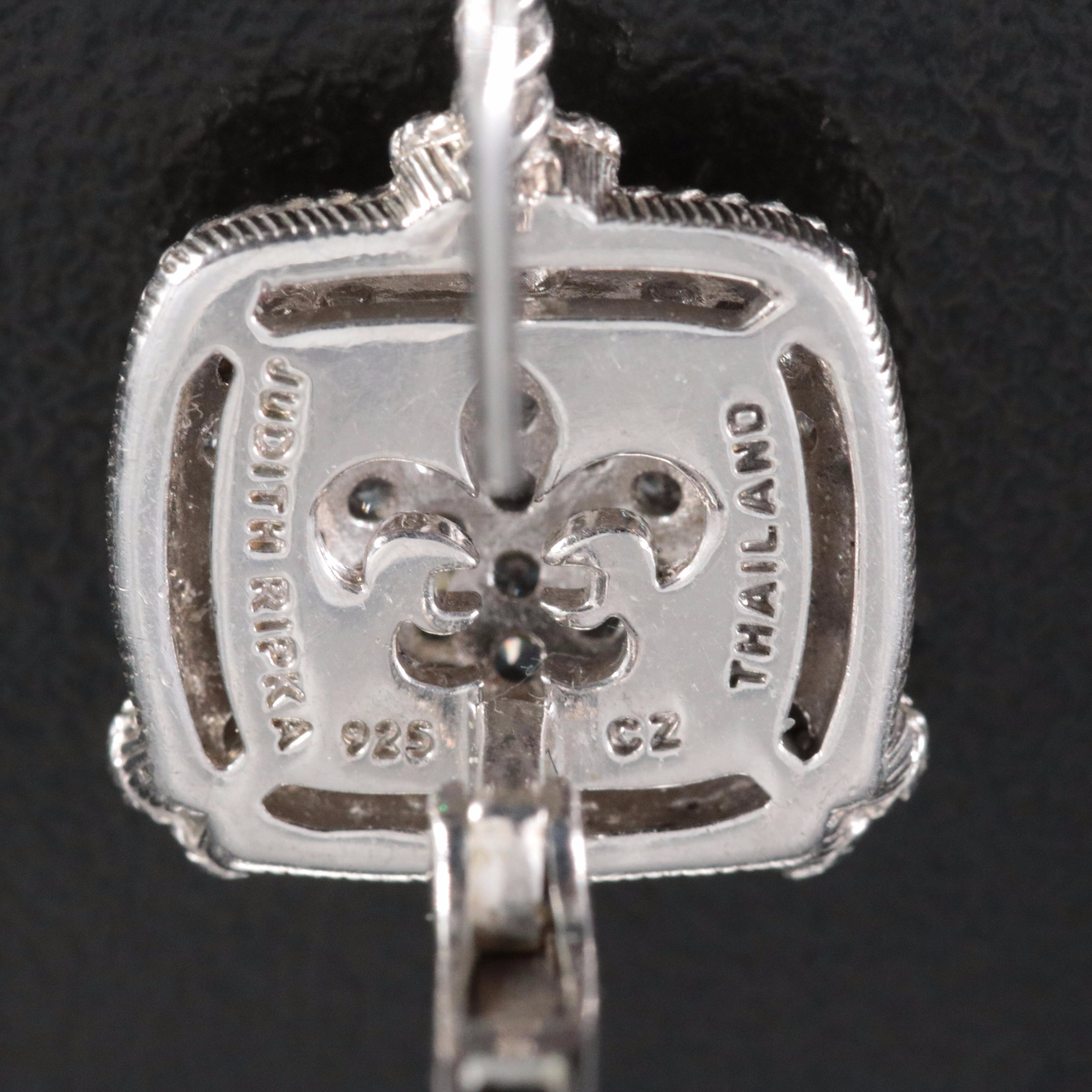 Judith Ripka Sterling Cubic Zirconia Drop Earrings